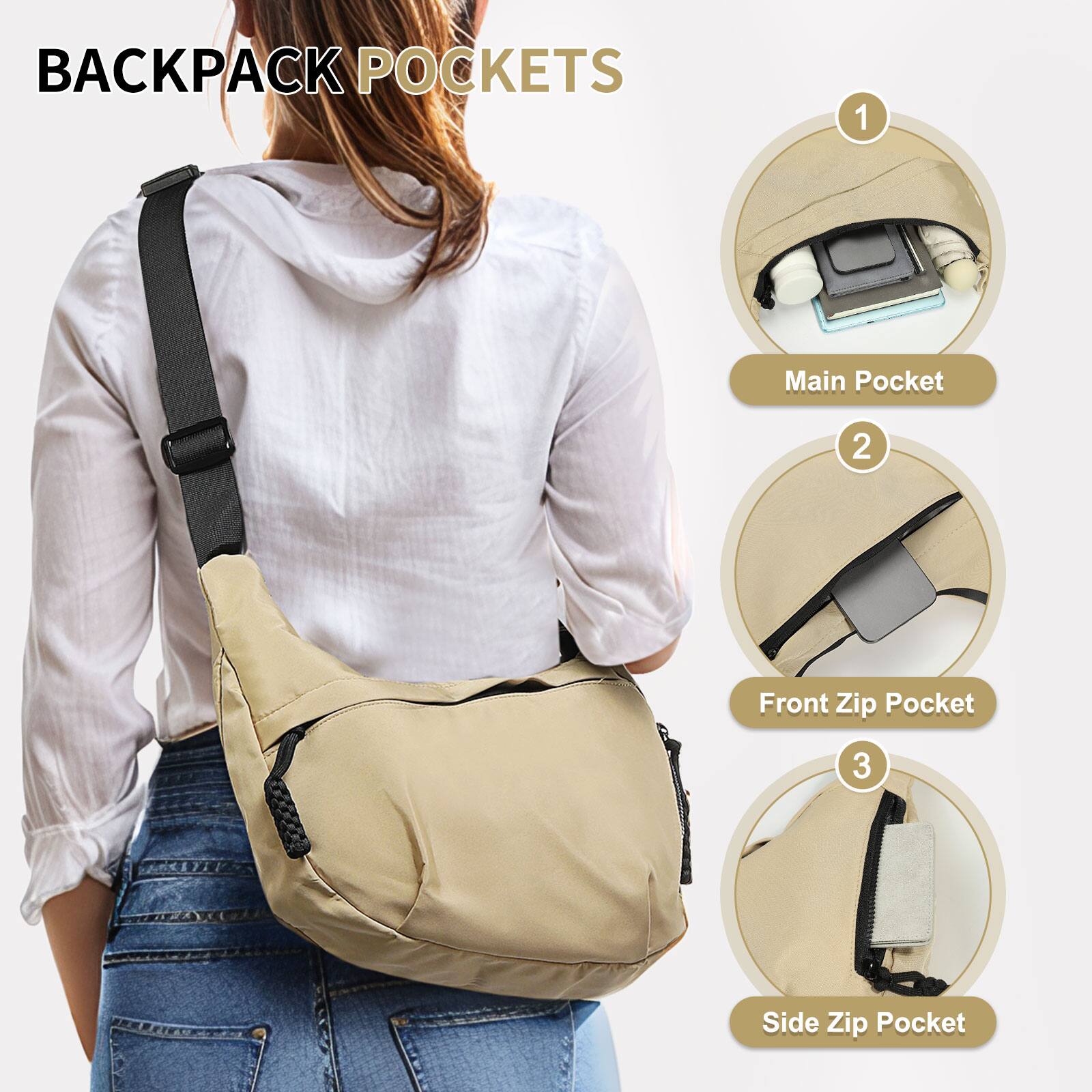 BACKPACK POCKETS

1. Main Pocket
2. Front Zip Pocket
3. Side Zip Pocket