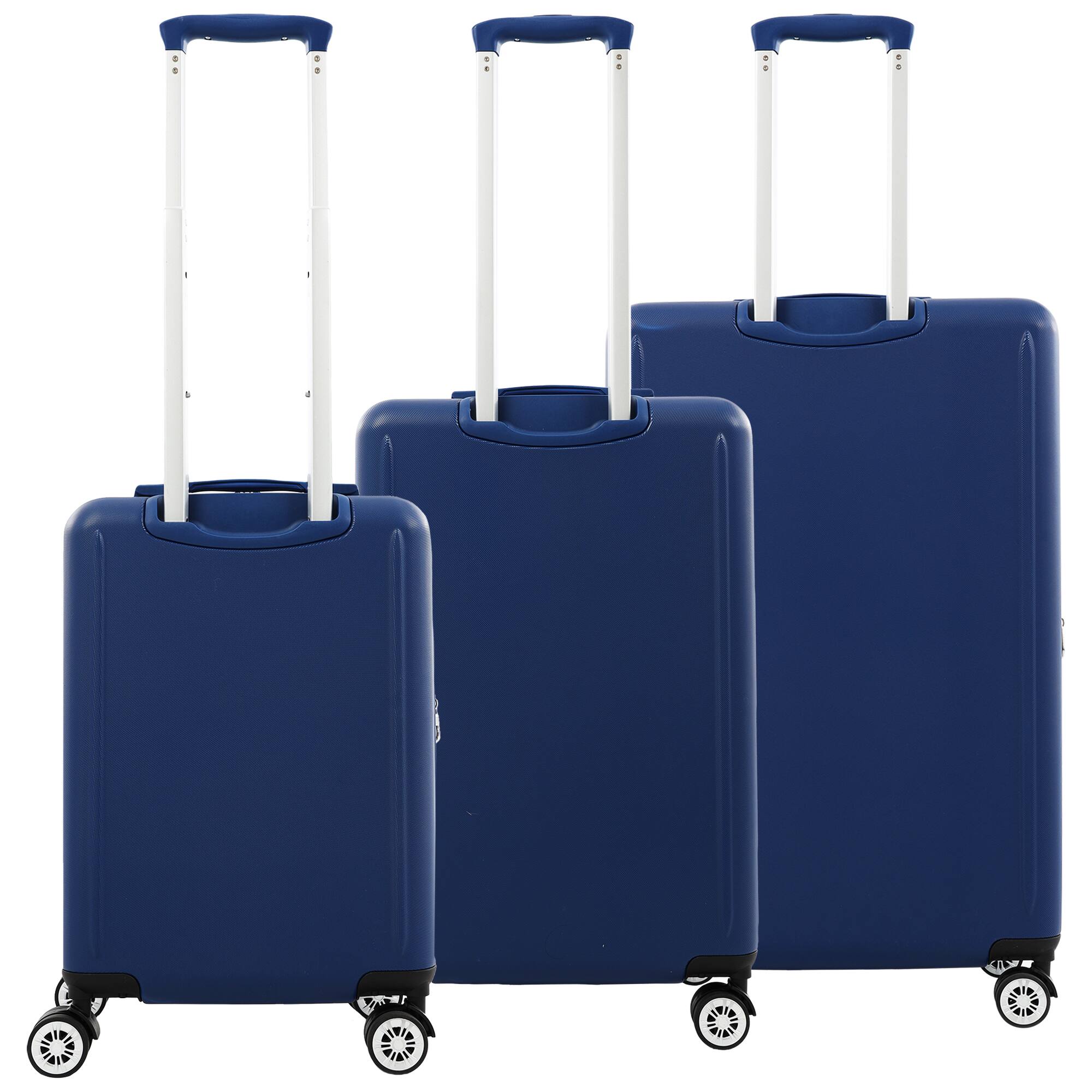 Back. Tommy Bahama - 3-Piece Hardside Luggage Set with 3D Pineapple – 30", 26" & 21.5" Spinner Suitcases - Blue.