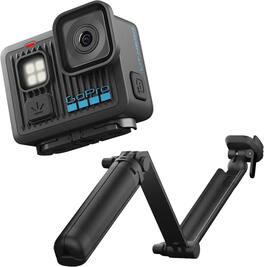 Bundle - GoPro - LIT HERO with 3-Way Grip, Arm & Tripod — 4K Waterproof Action Camera with Touchscreen, Lightweight Design - Black