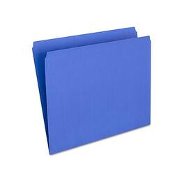 Staples - File Folders, Single Tab, Letter Size, 100/Box (ST509679-CC) - Blue