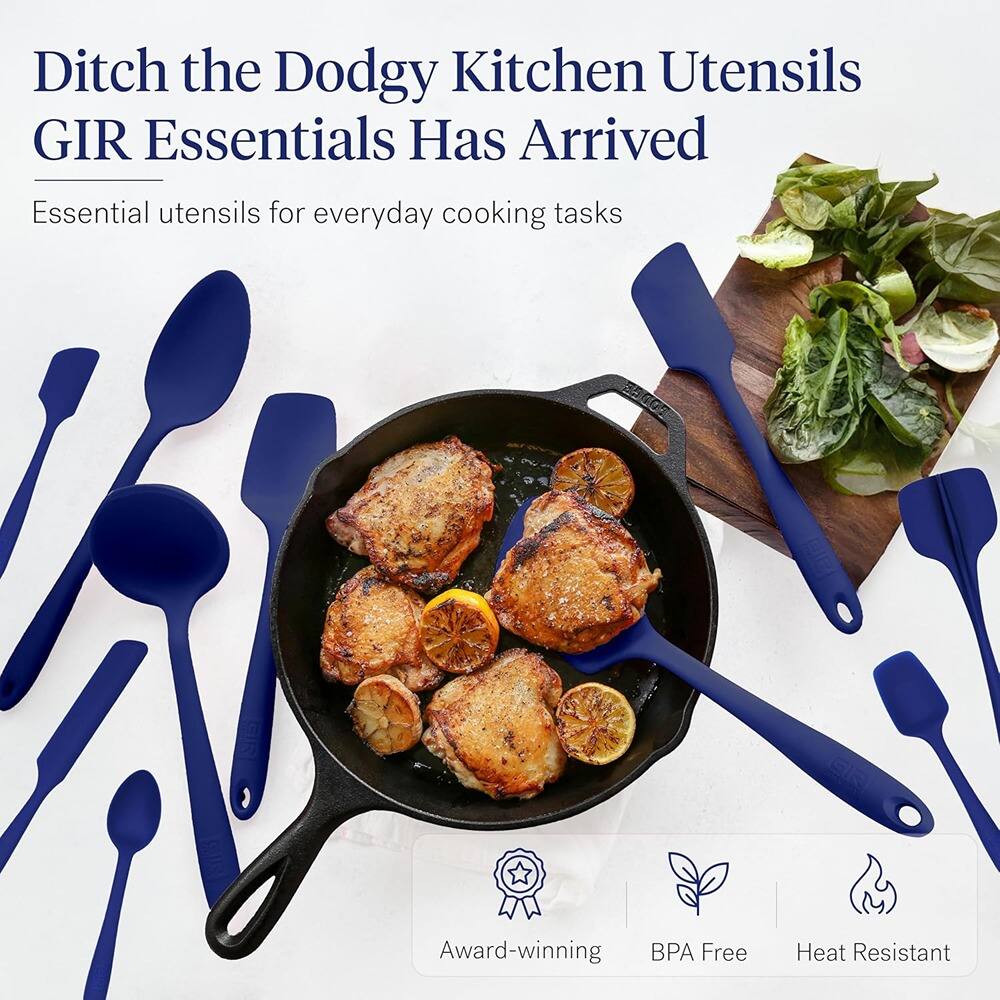 Ditch the Dodgy Kitchen Utensils  
GIR Essentials Has Arrived  

Essential utensils for everyday cooking tasks  

Award-winning  
BPA Free  
Heat Resistant