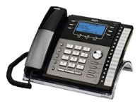 Angle Zoom. RCA - RCA-25423RE1 Expandable Corded Phone System - Black/Silver.