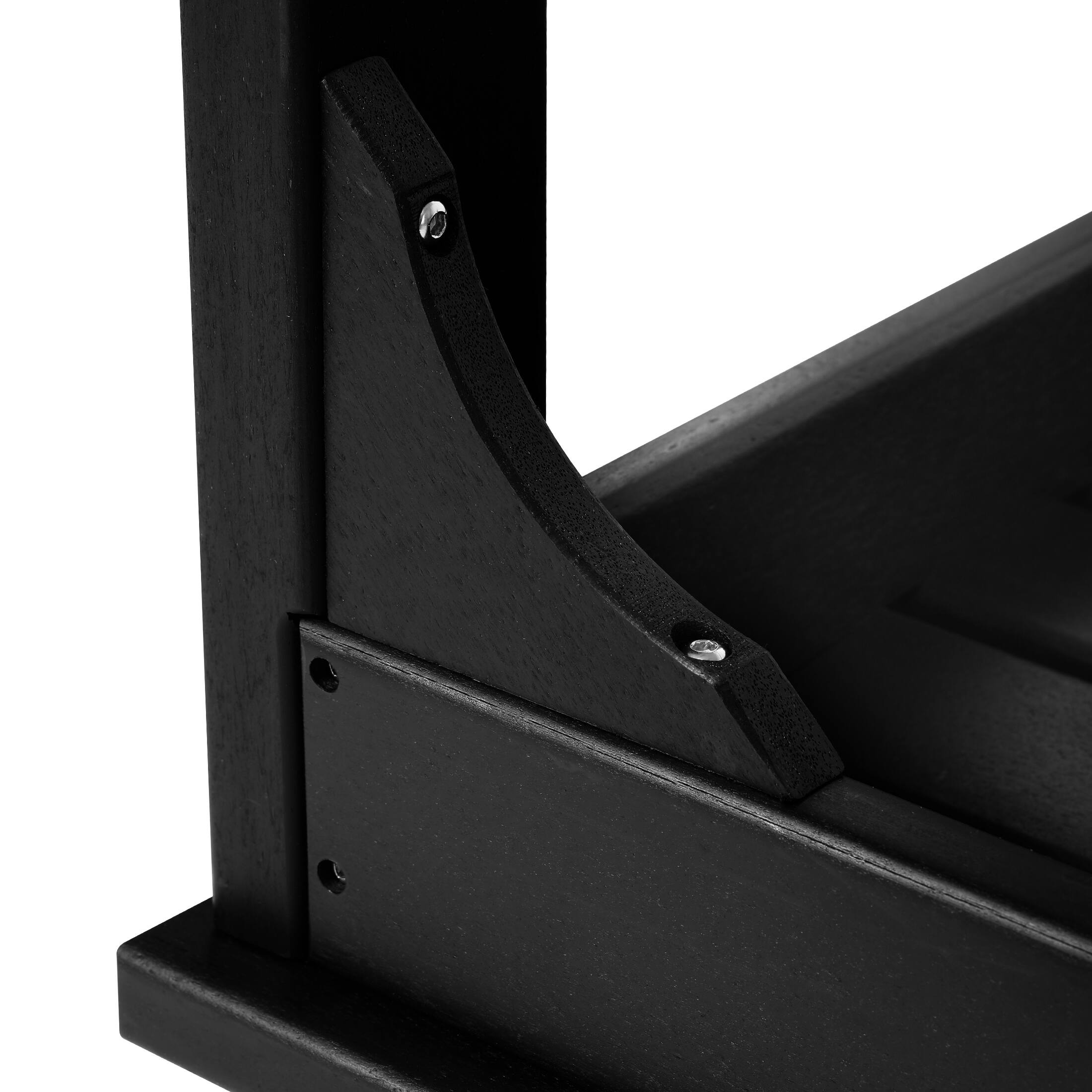Alt View 6. WestinTrends - WestinTrends Malibu 48" length backless Poly Wood Outdoor / Garden bench - Black.