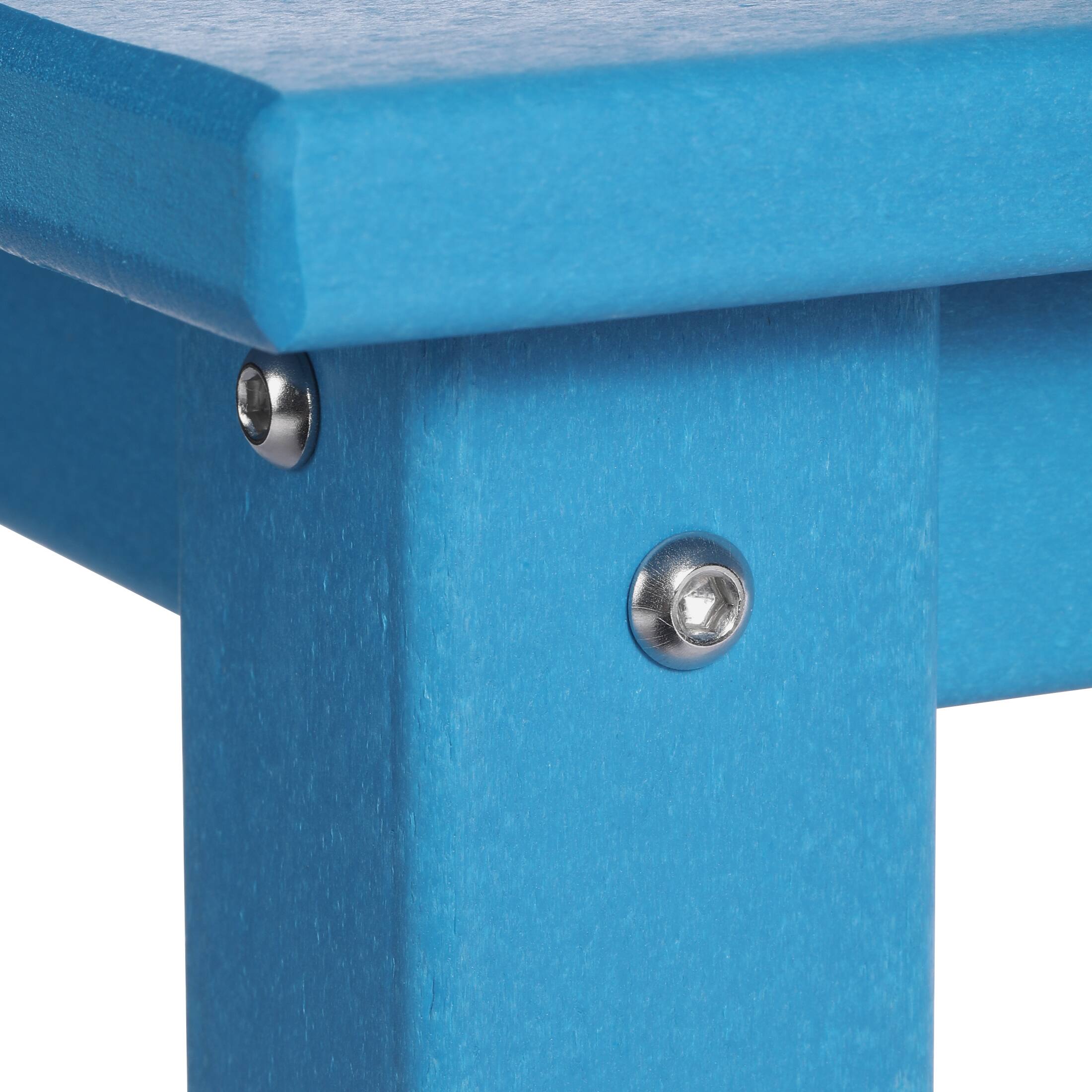 Alt View 6. WestinTrends - WestinTrends Malibu Kids Outdoor Patio Furniture HDPE 30" Wide Square Dining Table - Pacific Blue.