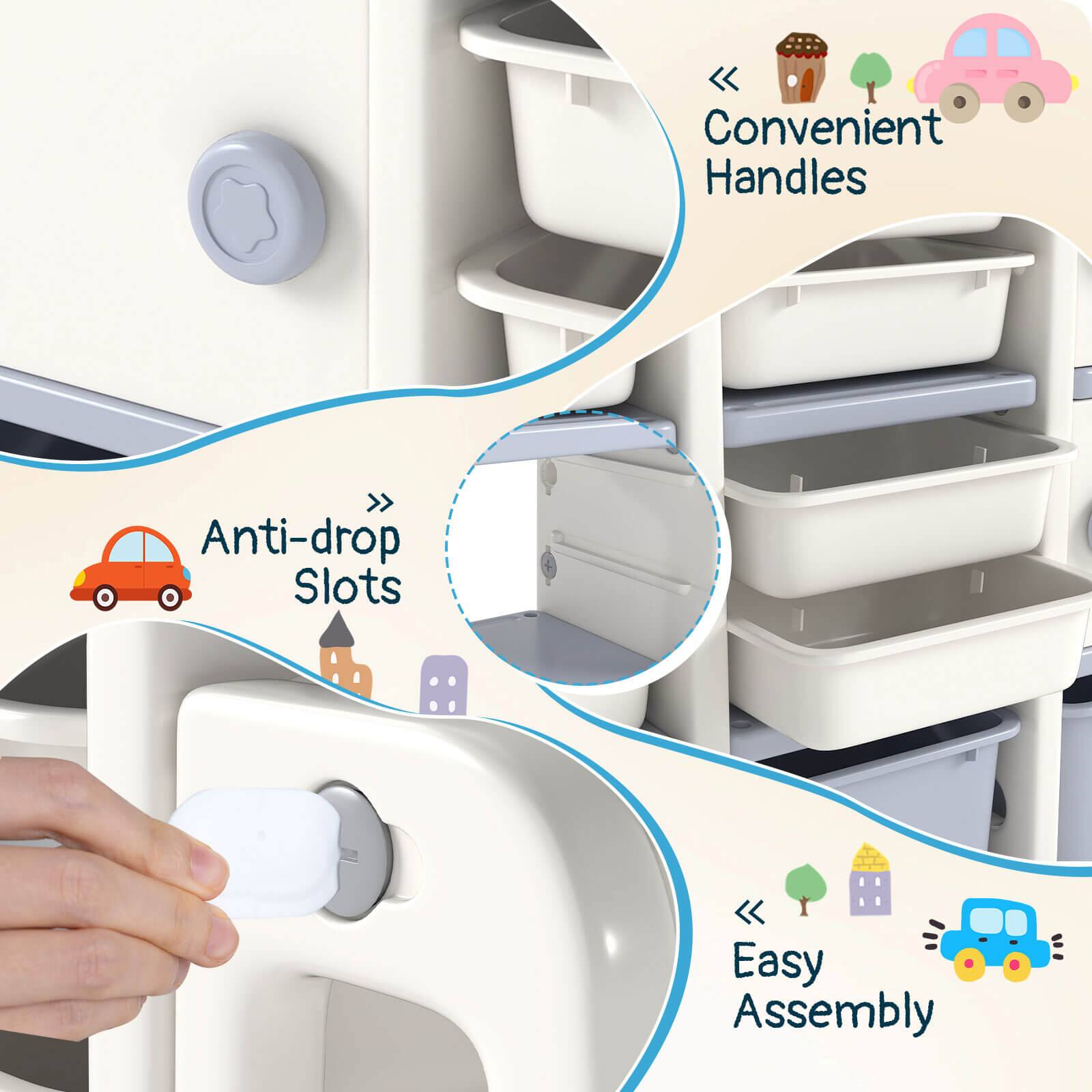 - Convenient Handles
- Anti-drop Slots
- Easy Assembly