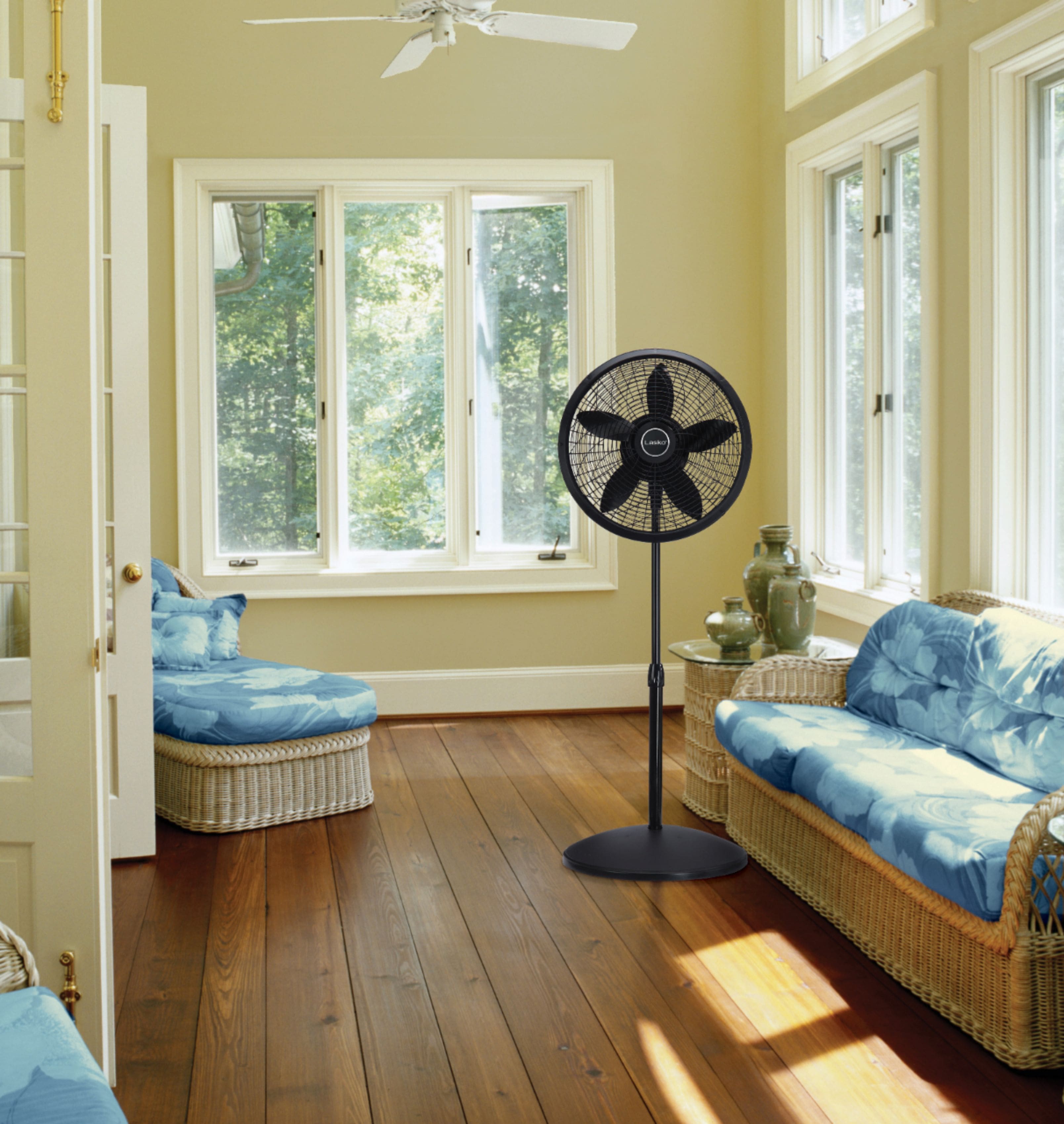 Alt View 15. Lasko - 18 in. Elegance & Performance Large Room Pedestal Fan - Black.