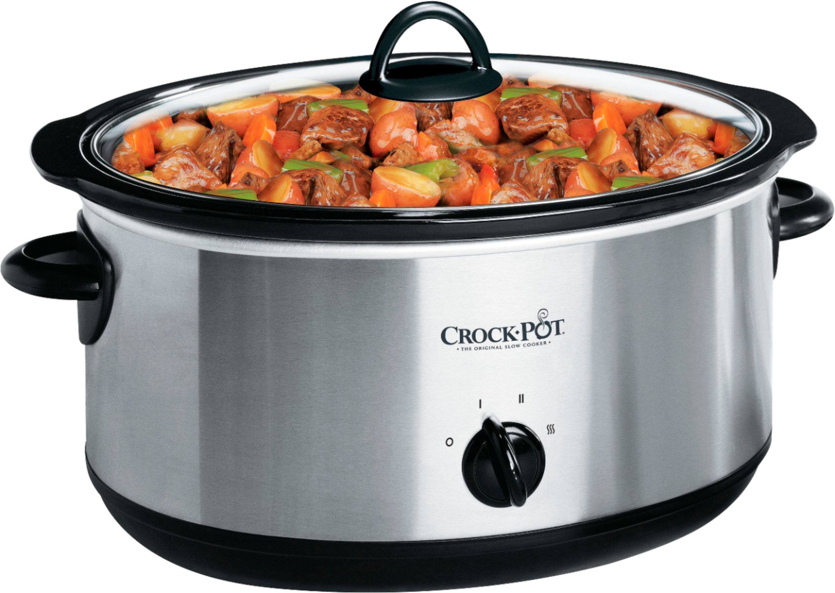 Left. Crock-Pot - Crock-Pot 7-Quart Oval Manual Slow Cooker.