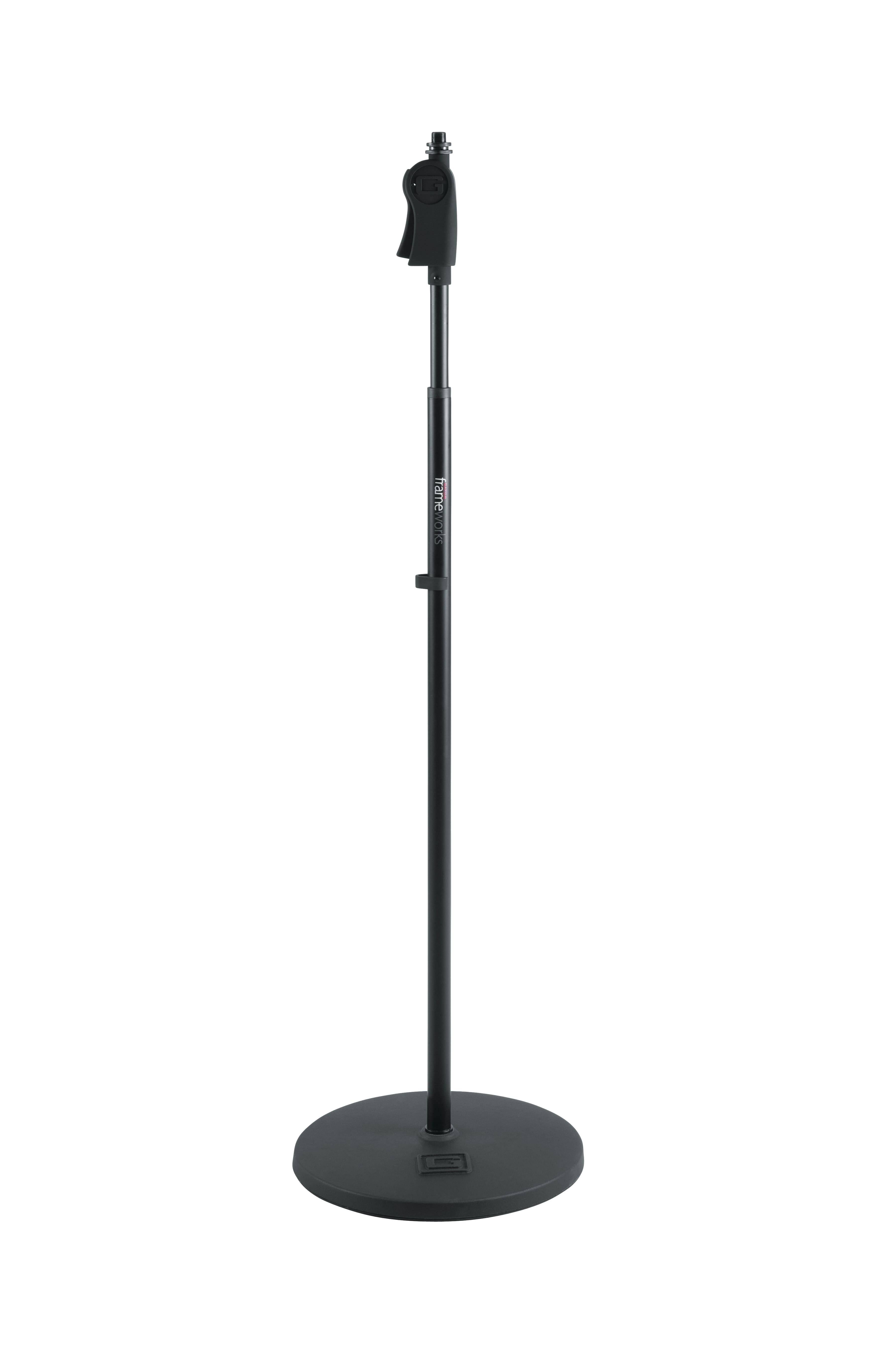 Photos - Microphone Gator Frameworks Deluxe Round Base Mic Stand with 12" Weighted Base, Adjustable Height 40–63" One-Handed Soft Grip Clutch