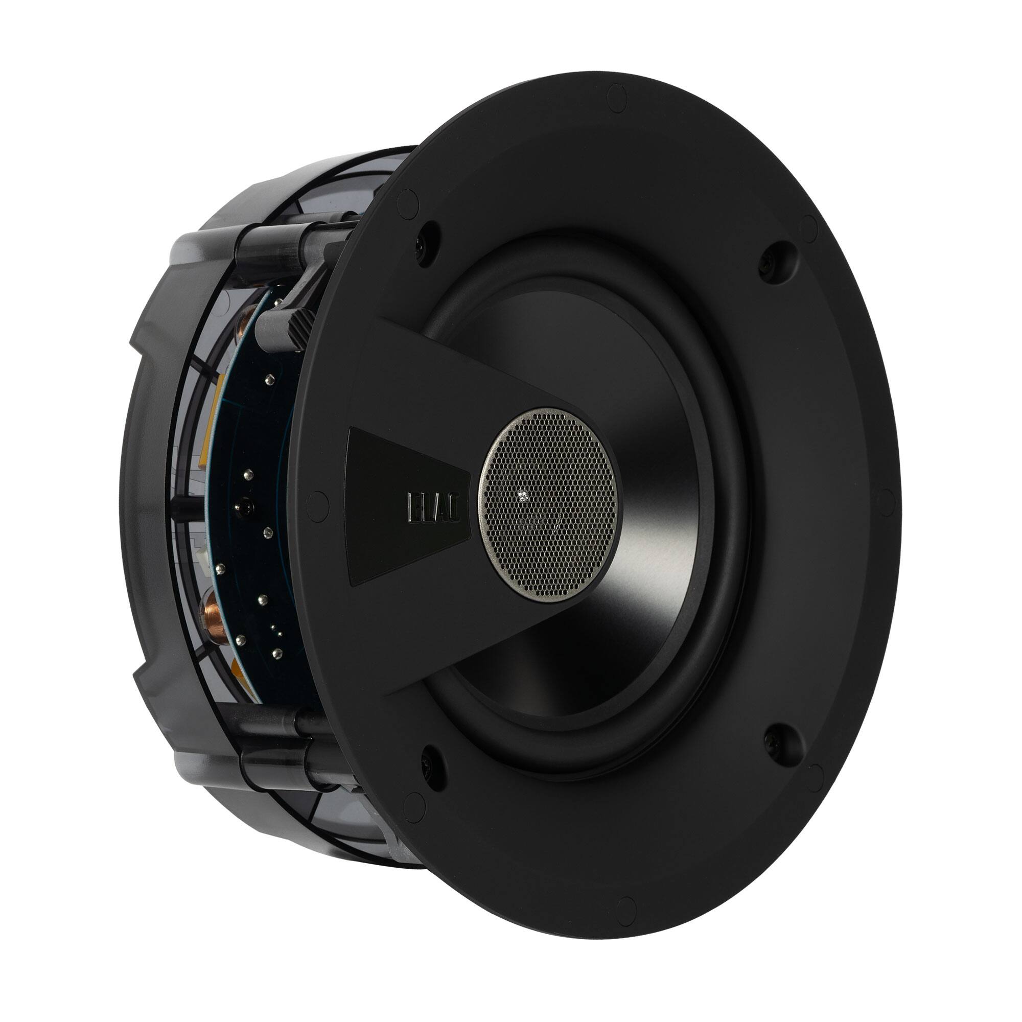 Alt View 10. ELAC - Elac IC-V82-W - Vertex 2 8" In-Ceiling Speaker - White, Sold Individually - Black/Gray.