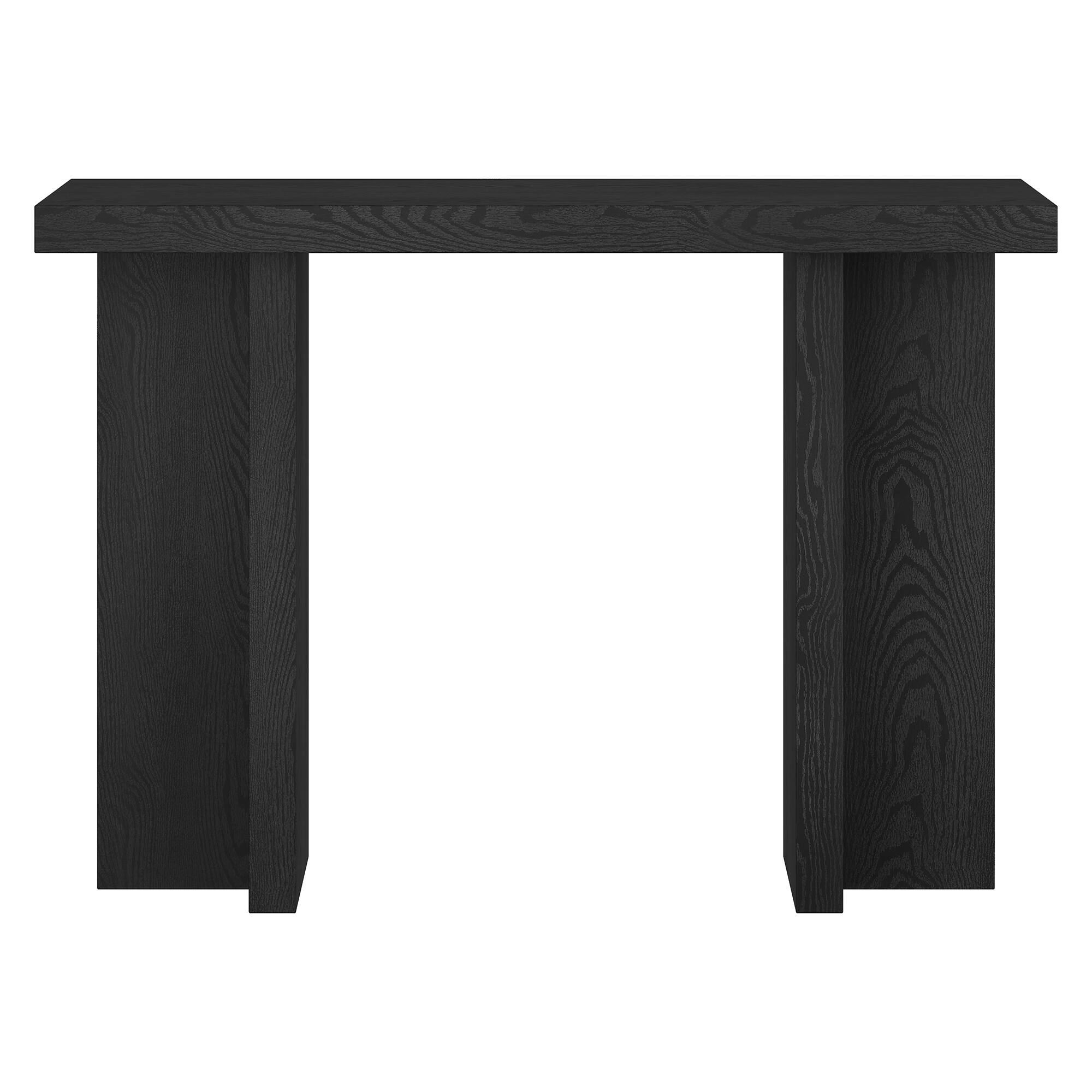 Angle. Hudson&Canal - Dimitra 42" Wide Rectangular Console Table - Black.