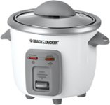 BLACK+DECKER 6-Cup Rice Cooker with Steaming Basket White RC506 50875815681