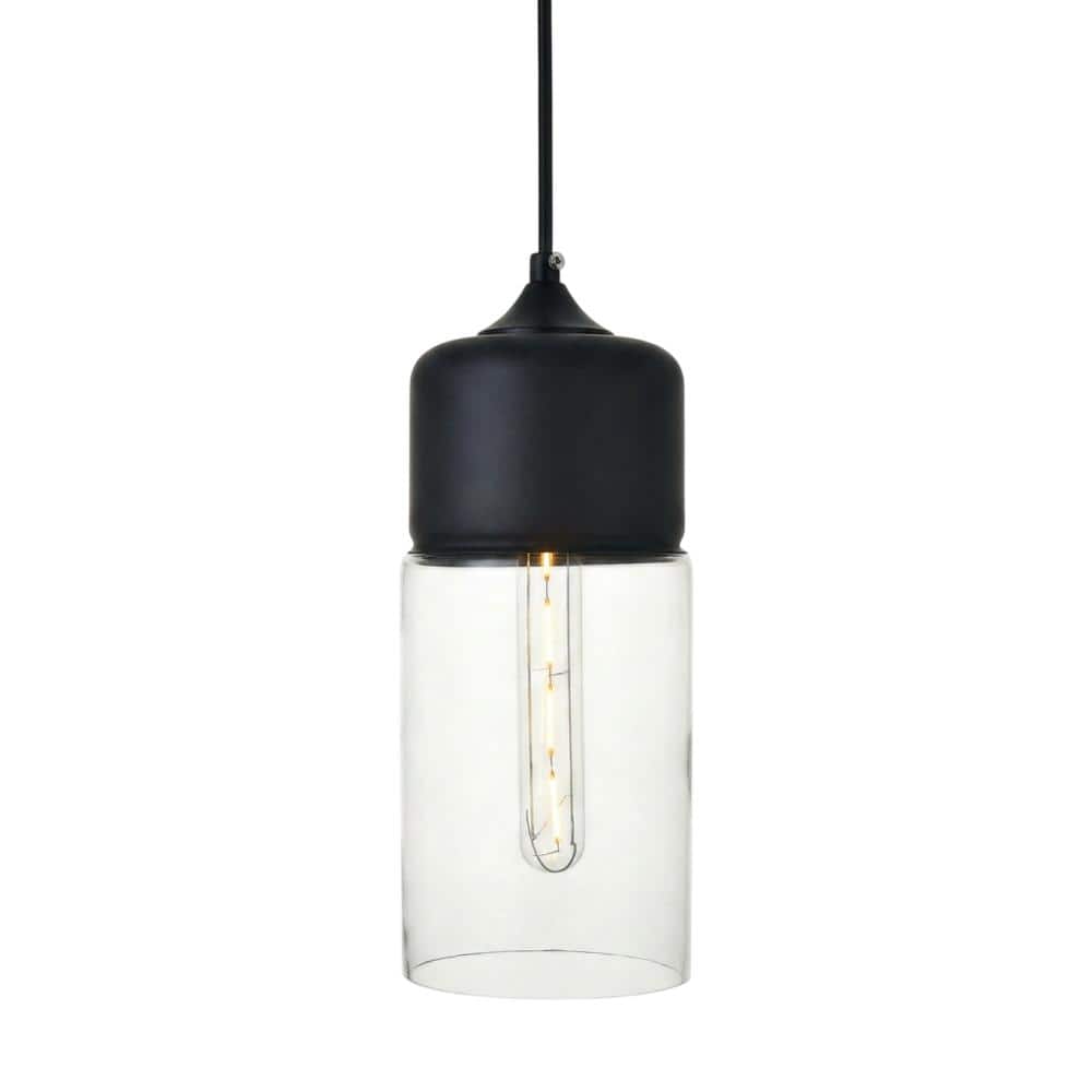 Living District - Ashwell 1 Light Black Pendant With Clear Glass - Black And Clear price history on PriceWatchPro