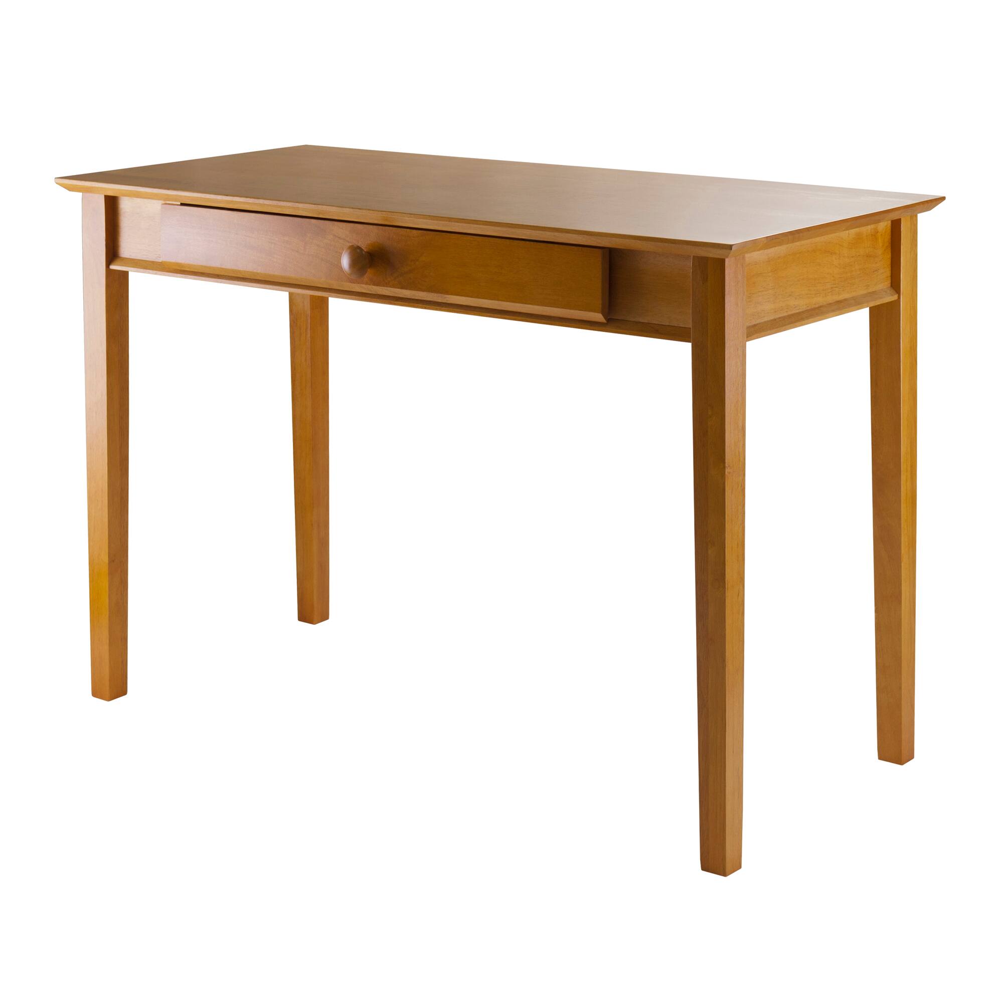 Front. Winsome Wood - Studio Home Office Computer Desk - Honey.