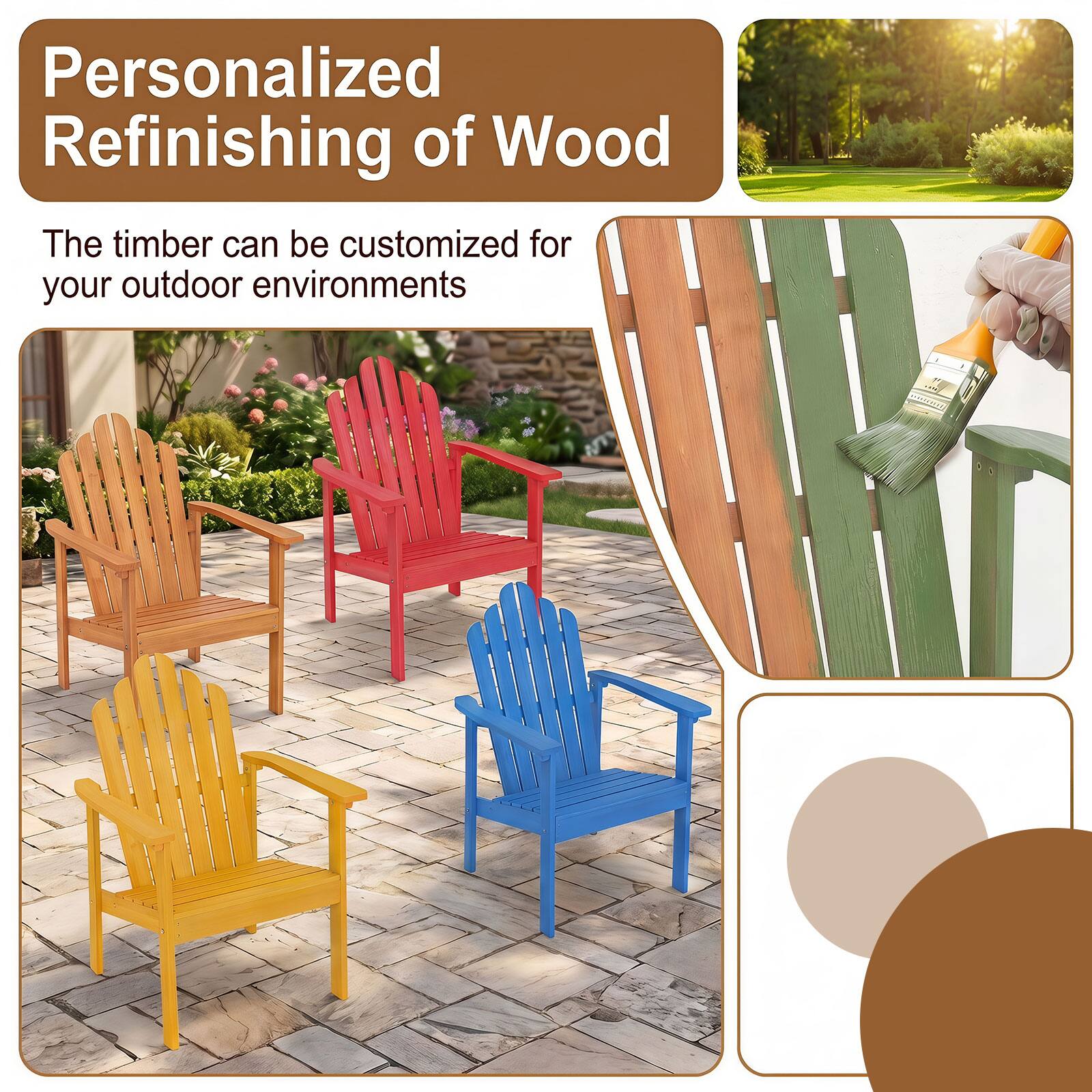 Personalized Refinishing of Wood

The timber can be customized for your outdoor environments