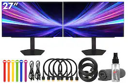 LG - UltraGear OLED 27GX704A-B 27" QHD (2560×1440) Gaming Monitor (2-Pack) - Bundle