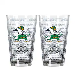 Logo Brands - Notre Dame Fighting Irish Two-Pack Chant Fade 16oz. Pint Glass Set - Multicolor