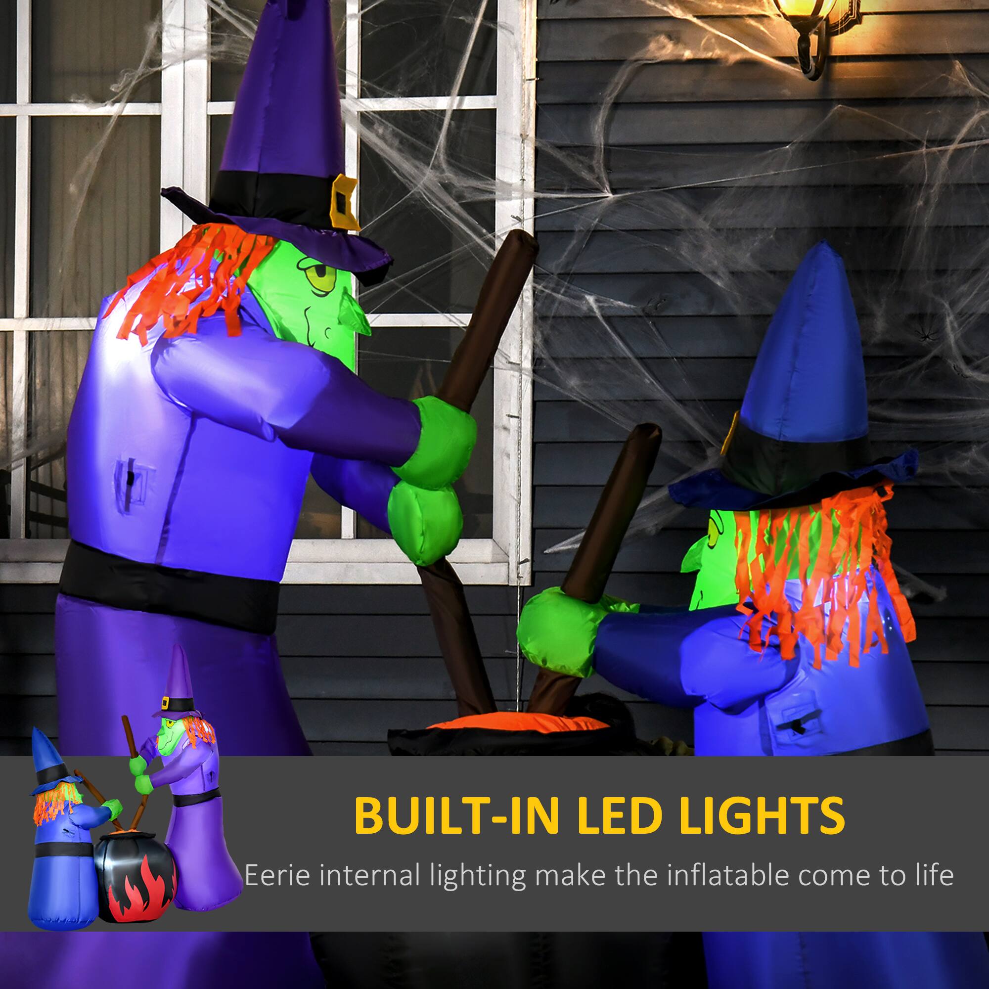 BUILT-IN LED LIGHTS  
Eerie internal lighting make the inflatable come to life