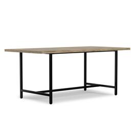 Simpli Home - Campbell 72 inch x 36 inch Rectangle Modern Industrial Dining Table - Grey Wash