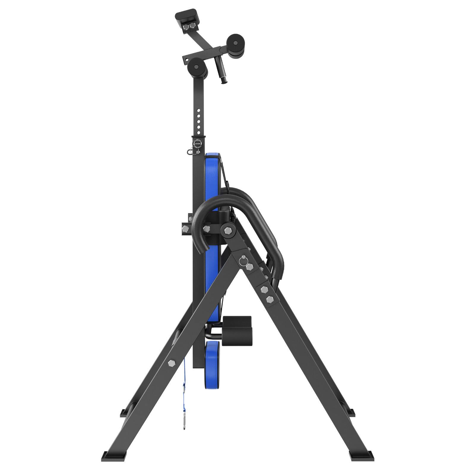 Alt View 5. VEVOR - Inversion Table, 300 lbs Capacity Heavy Duty Inversion Table, Decompression Back Stretcher Machine - Blue, black.