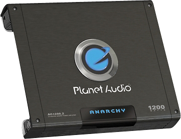 Angle View: Planet Audio - Anarchy Mosfet Amplifier 2 Channel; 1200W Max; 840W x 1 @ 4_ Bridged; 470W x 2 @ 2_ - Multi