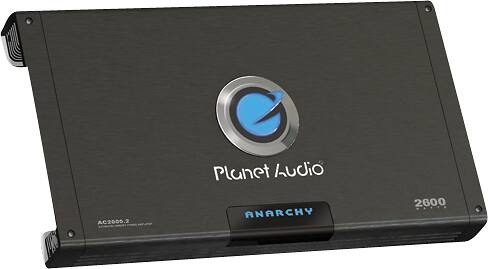 Angle. Planet Audio - ANARCHY 2600W Class AB 2-Channel MOSFET Amplifier with Variable Crossover - Black.