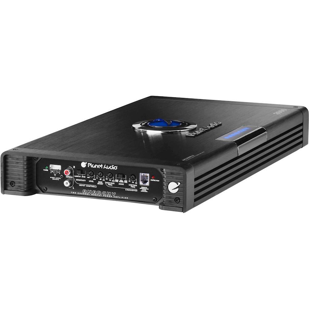 Left. Planet Audio - ANARCHY 2600W Class AB 2-Channel MOSFET Amplifier with Variable Crossover - Black.
