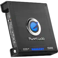 Front. Planet Audio - ANARCHY 1500W Class AB Mono MOSFET Amplifier with Variable Low-Pass Crossover - Black.