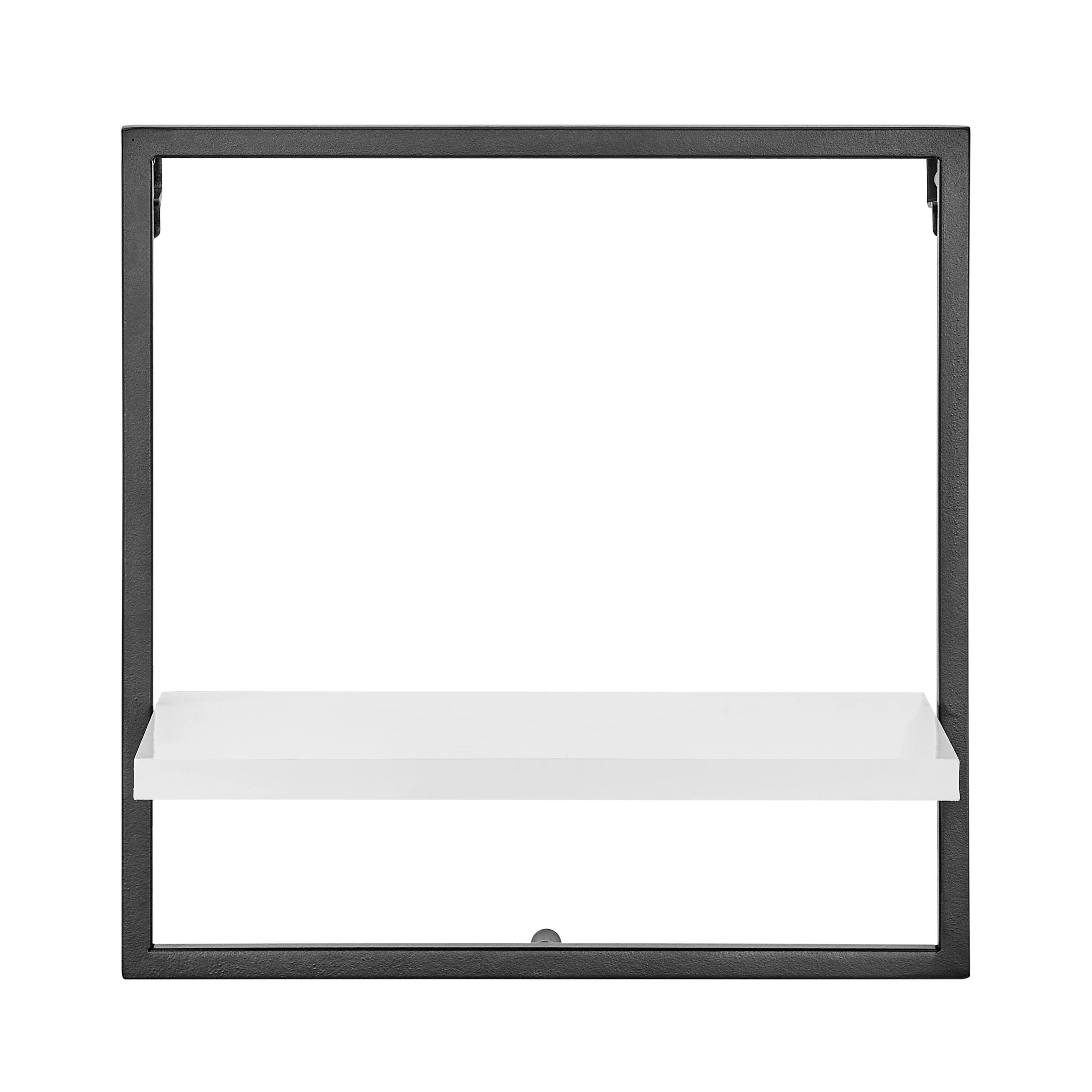 Alt View 9. Danya B - Framed 4-Piece Shelf Set - Black Metal Frame and White MDF Shelves - Black, White.