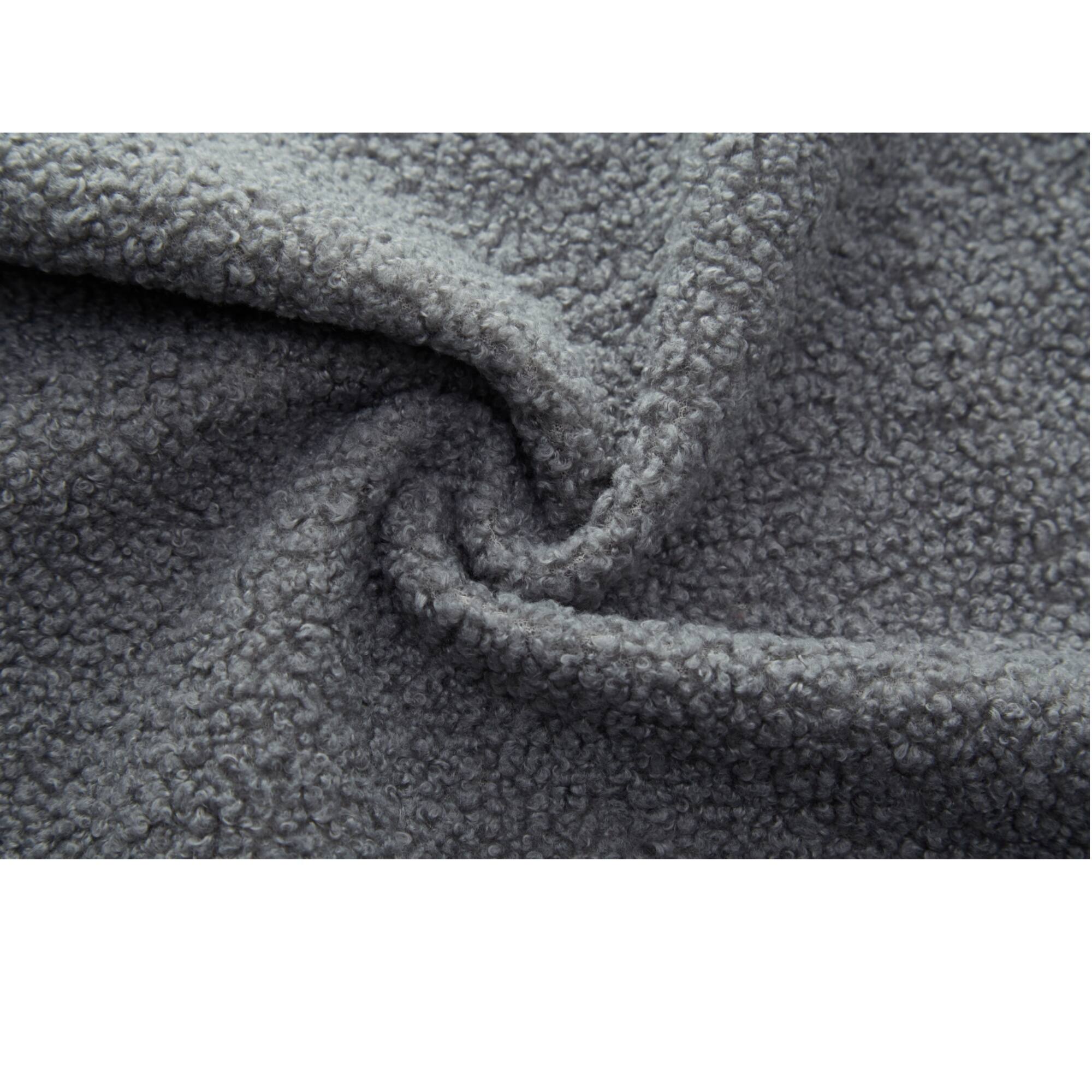 Alt View 2. Anysun - Modern Floor Sofa with 2 Pillows - Convertible Teddy Fabric Sleeper Bed, 15" Full Size Mattress, No Assembly Required - Gray.