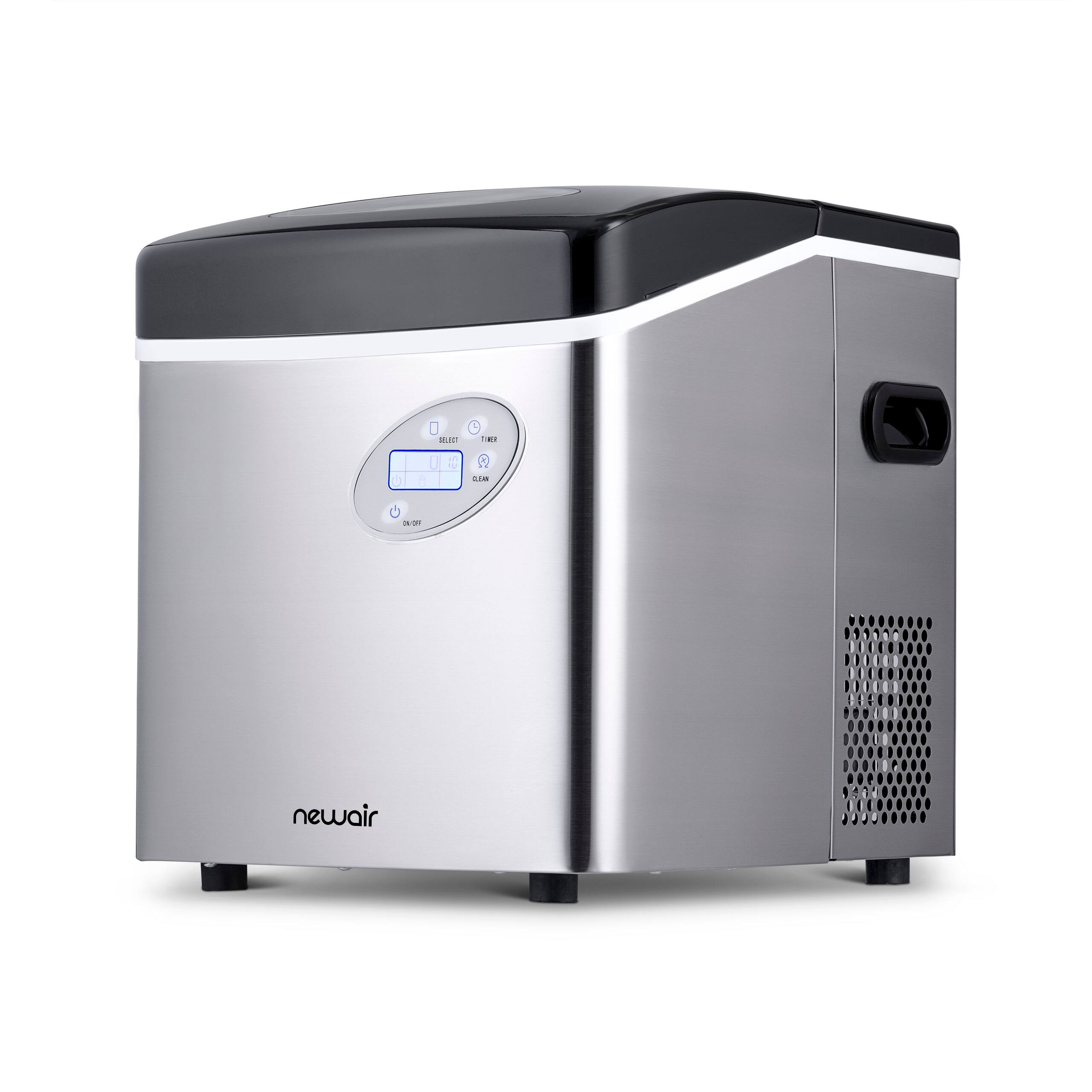 Alt View 21. NewAir - 50-lb Portable Ice Maker - Stainless Steel.