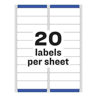 20 labels per sheet