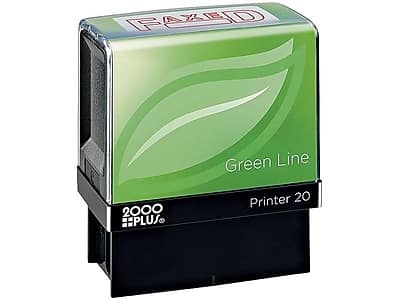 Photos - Accessory Greenline 2000 Plus - Green Line Faxed Rectangle Pre-Inked Stamp, Ink, 1 1/2" x 9/16" - Red 035349 