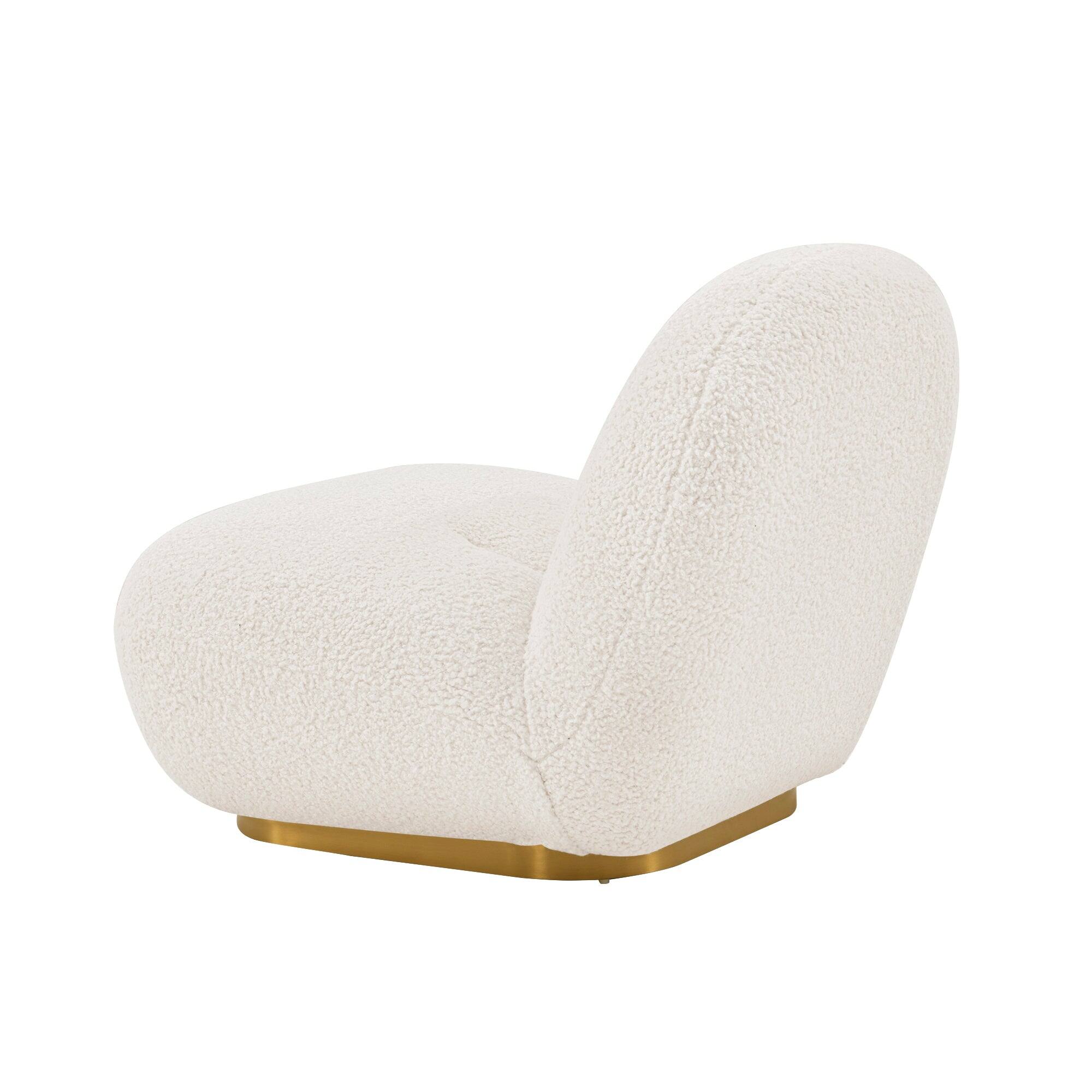 Alt View 3. Manhattan Comfort - Edina Modern Boucle Lounge Chair - White.