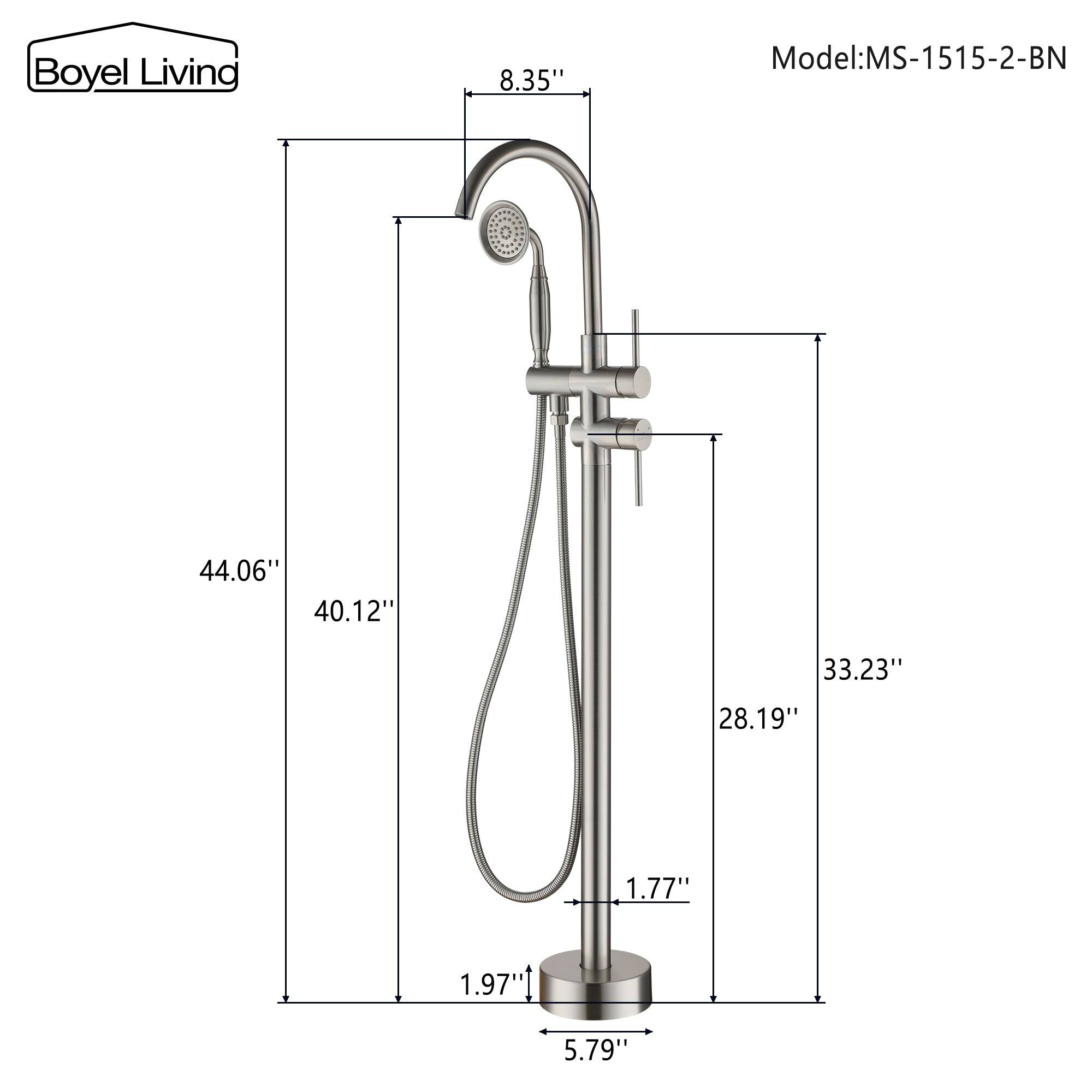 Boyel Living Model:MS-1515-2-BN 8.35" 44.06" 40.12" 33.23" 28.19" 1.77" 1.97" 5.79"