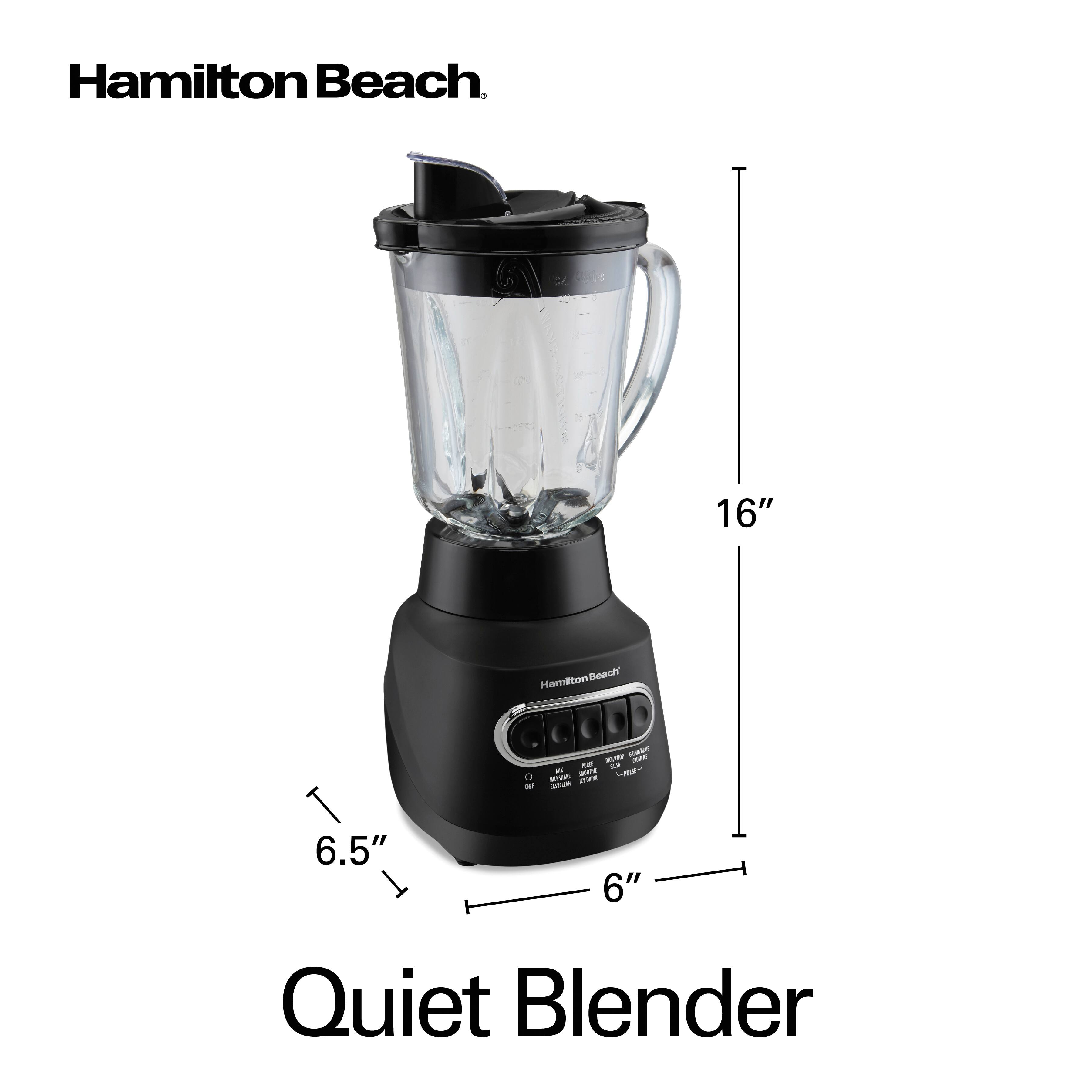 Hamilton Beach  
16"  
6.5"  
6"  
Quiet Blender