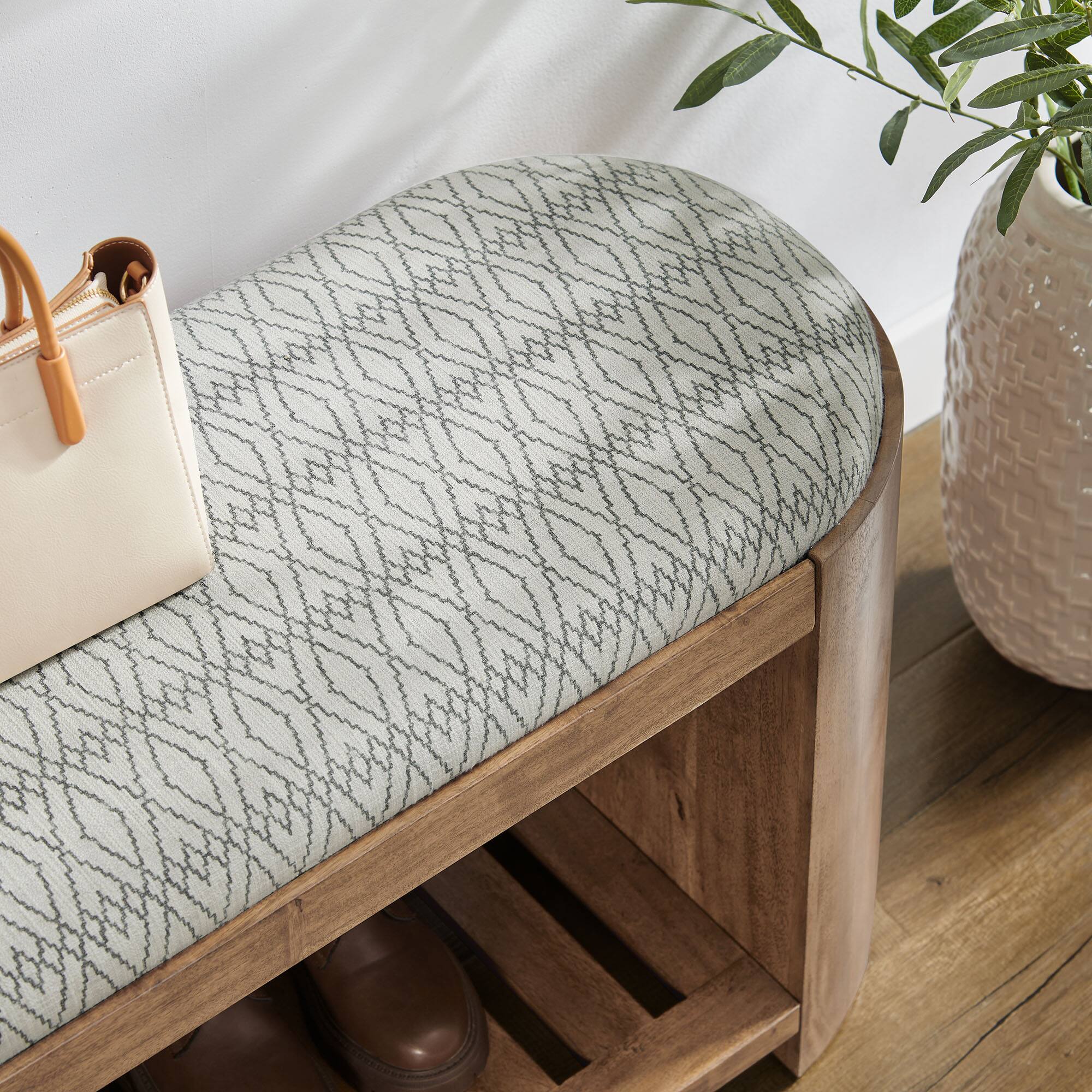 Alt View 4. Modway - Ashby 45" Geometric Upholstered Bench by Modway - Brown.