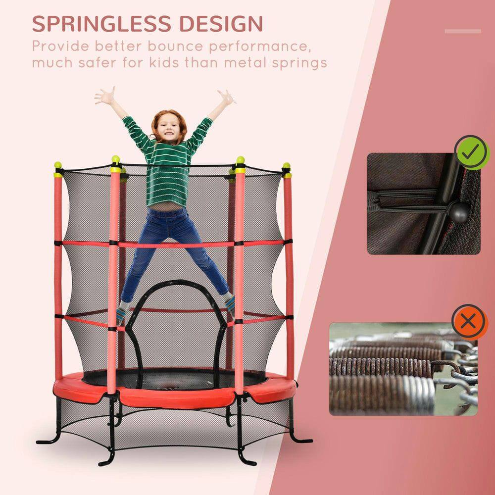 SPRINGLESS DESIGN  
Provide better bounce performance, much safer for kids than metal springs