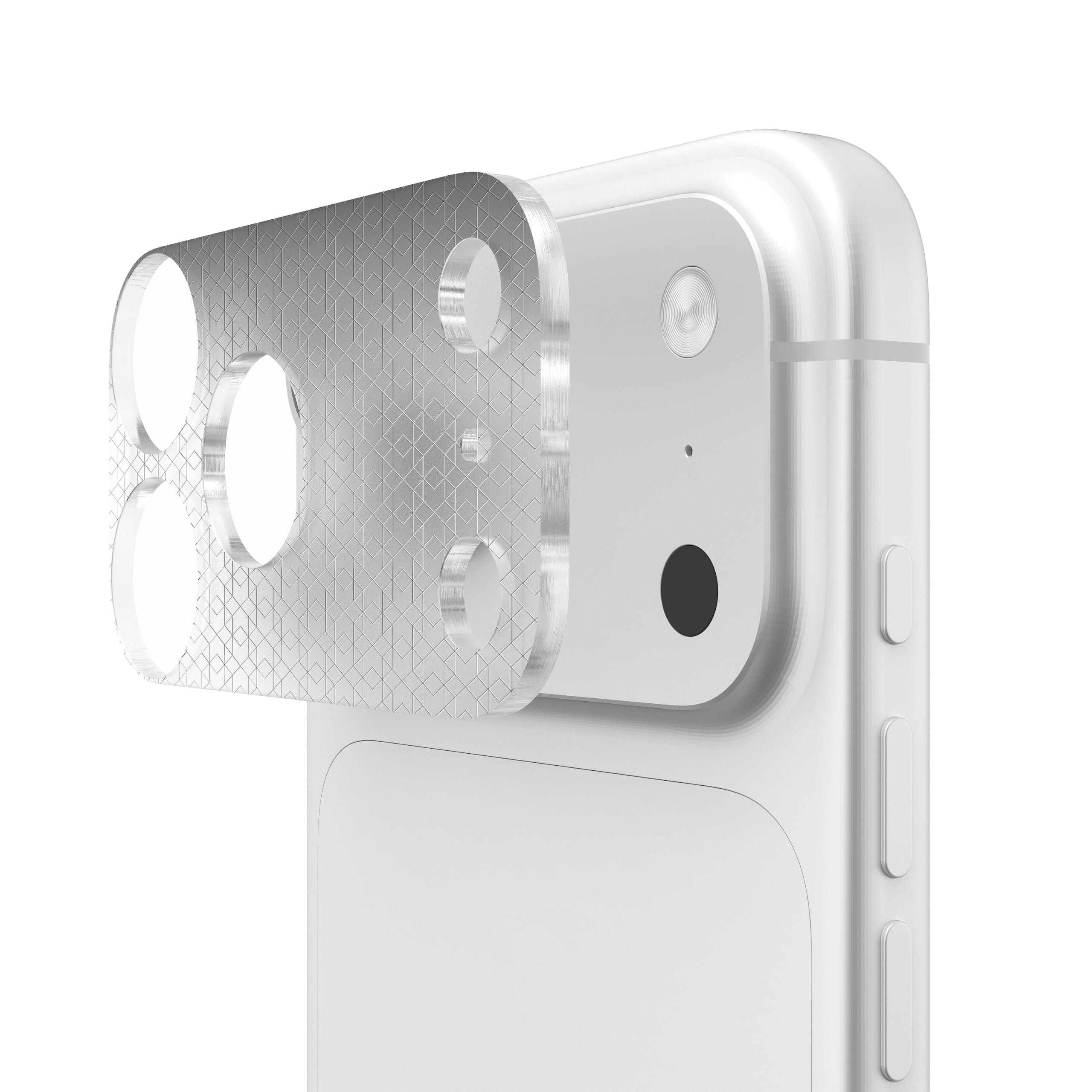 Alt View 5. UAG - iPhone 18 Pro Max Glass Camera Lens Protector & Camera Plate Protector Aluminosilicate Glass & Scratch-Resistant Acrylic - Clear w/ Silver Hex.