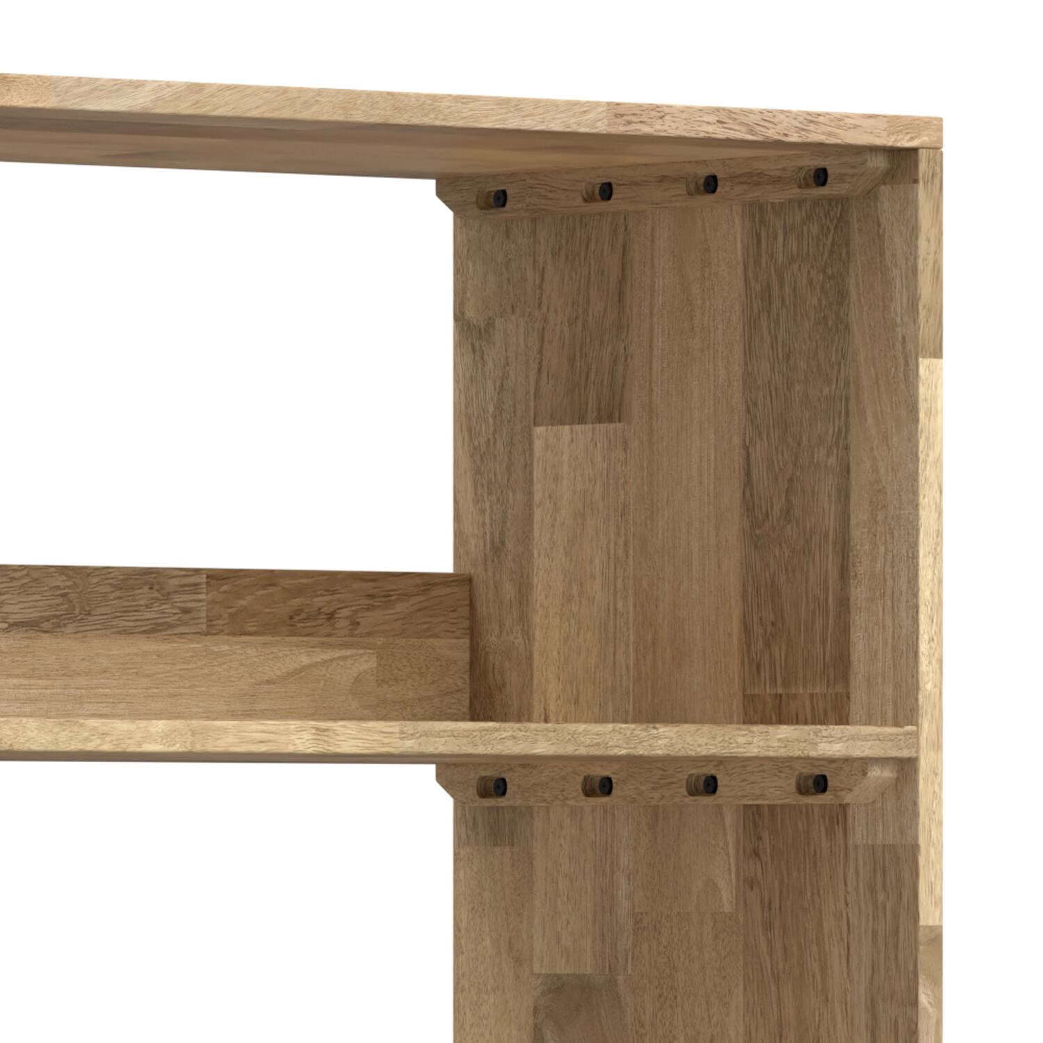 Alt View 8. Simpli Home - Hunter SOLID MANGO WOOD and Metal 64 inch x 24 inch Rectangle Modern Industrial Tall Bookcase in Natural - Natural.