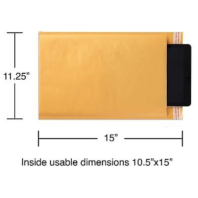 11.25" x 15"  
Inside usable dimensions: 10.5" x 15"
