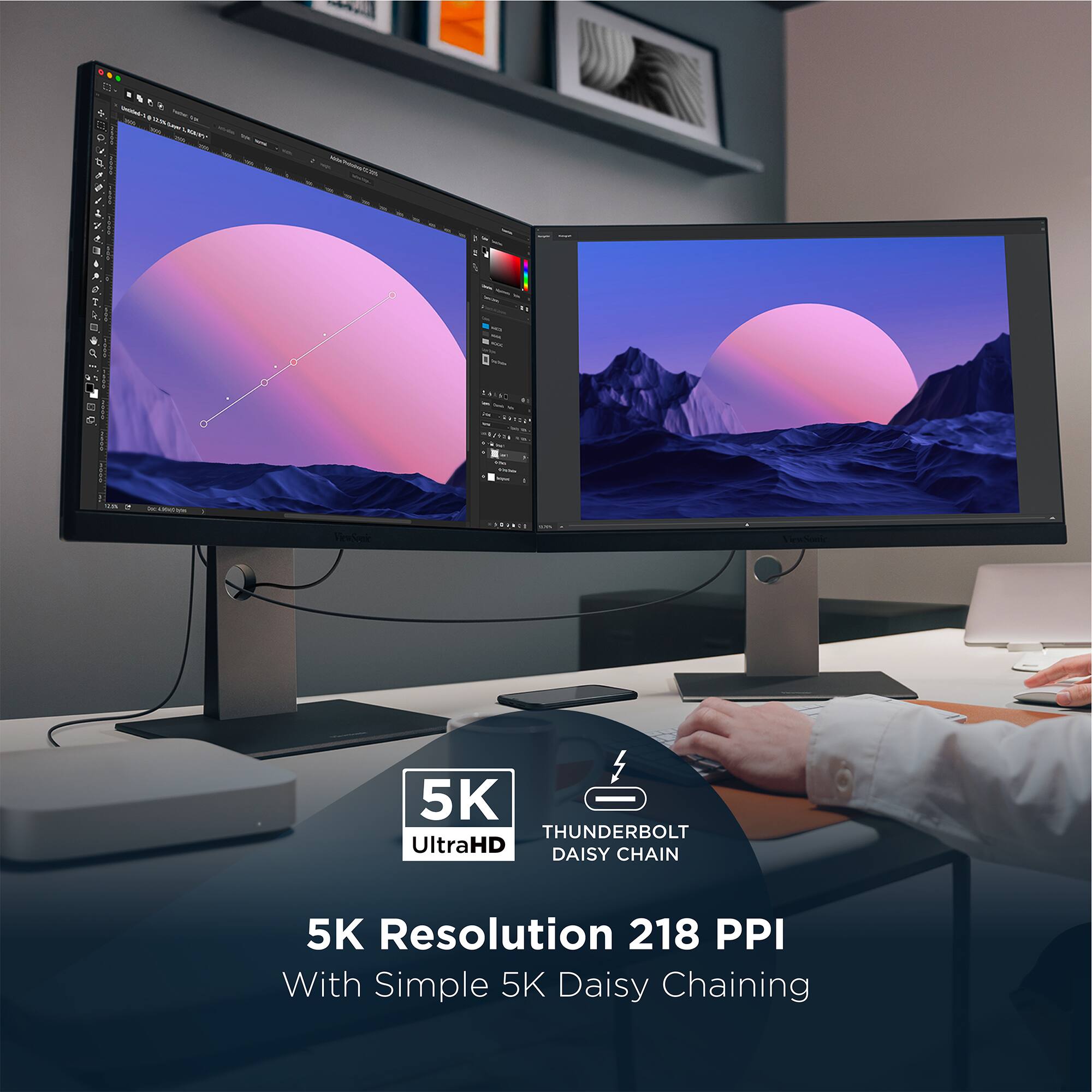 - i5K THUNDERBOLT UltraHD DAISY CHAIN  
- 5K Resolution 218 PPI  
- With Simple 5K Daisy Chaining