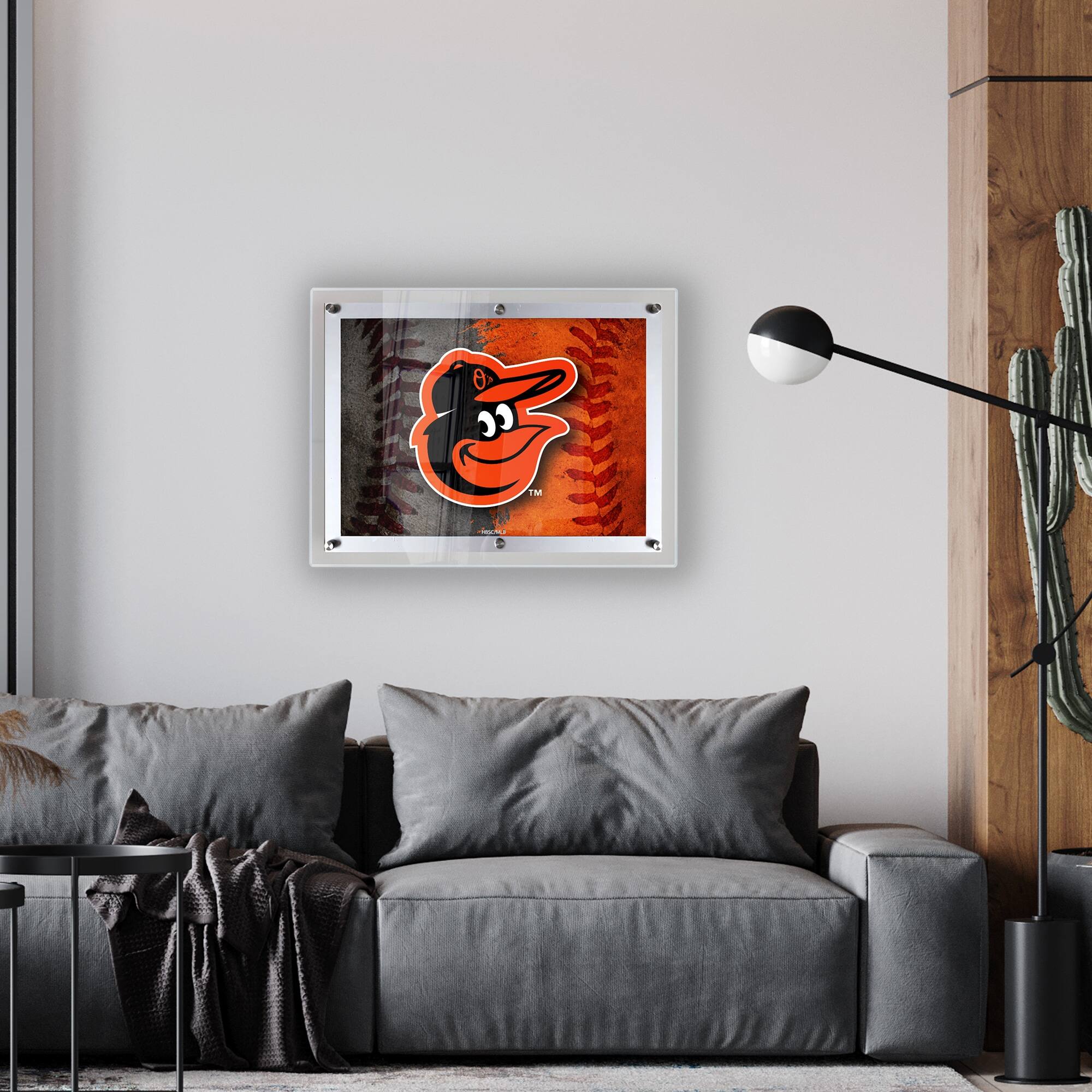 Alt View 1. Holland Bar Stool Co. - Baltimore Orioles 19" x 14.5" Backlit LED Sign - Multicolor.