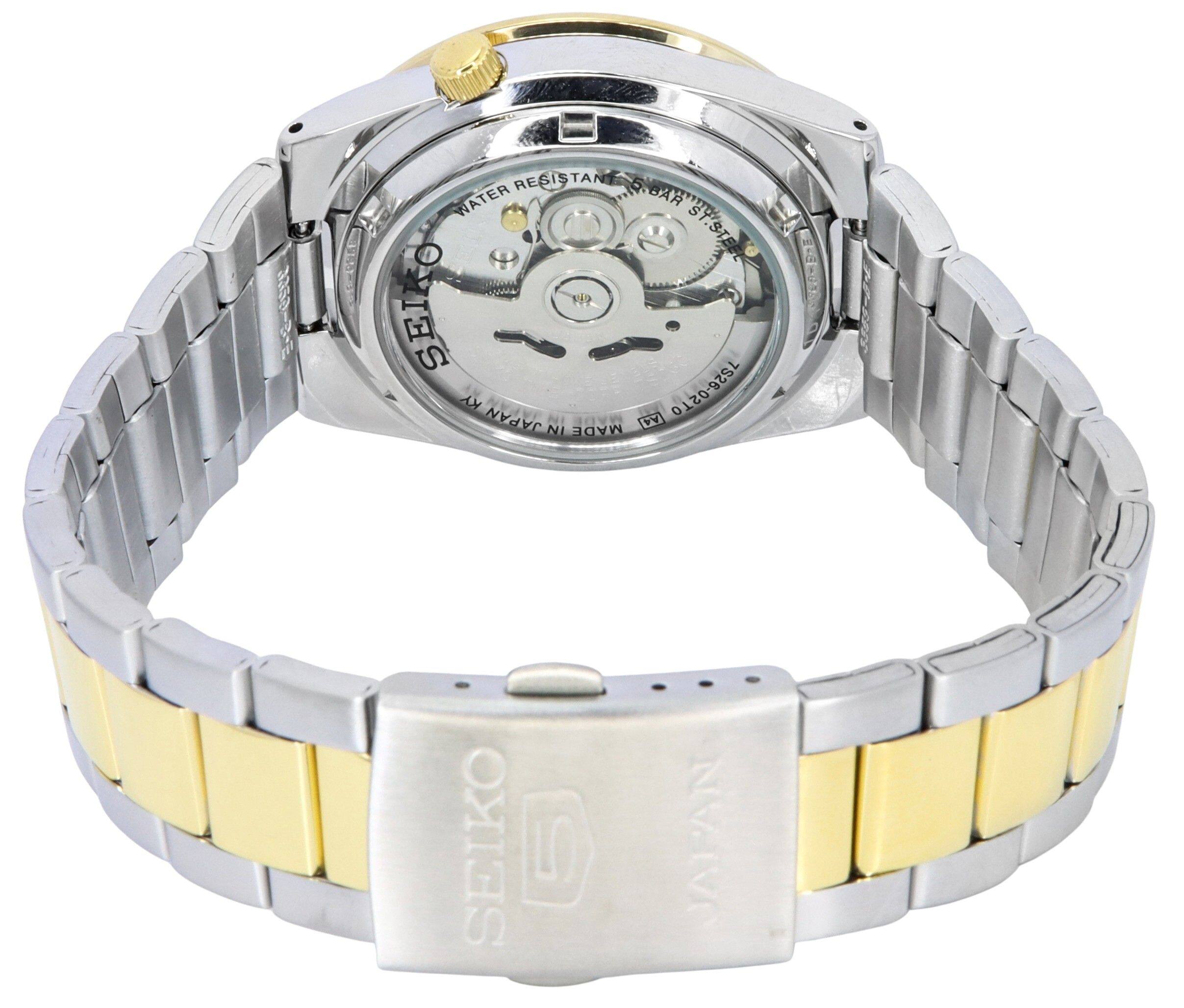 WATER RESISTANT BAR SYSTEM SEIKO 7526-02T0 7S26 AH 02T0 JAPAN NI DV NI MADE E | SEIKO 5 JAPAN