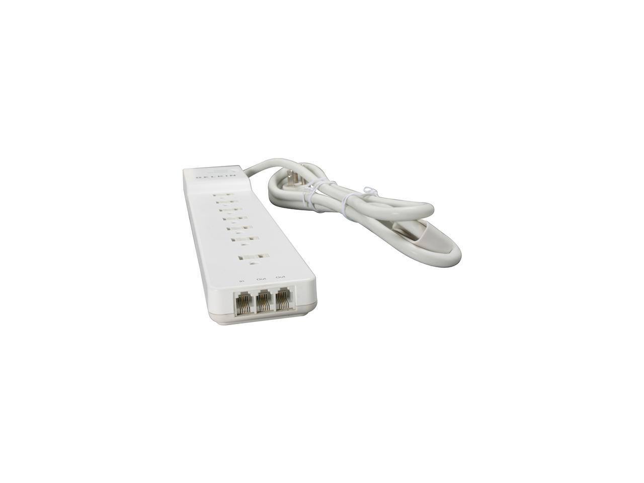 Alt View 3. Belkin - BELKIN BE107200-06 6 Feet 7 Outlets 2320 joule Home/office Surge Protector - Black.