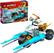 The text on the image is: "LEGO NINJAGO RISING BRAGONS 7+ HA 71816 T0 Zane le Motorcycle 84 pcs/pzs N0 Building Toy Jouet de construction Aguete de conetruccin UL a ZRNE 1C 7 5 S A".