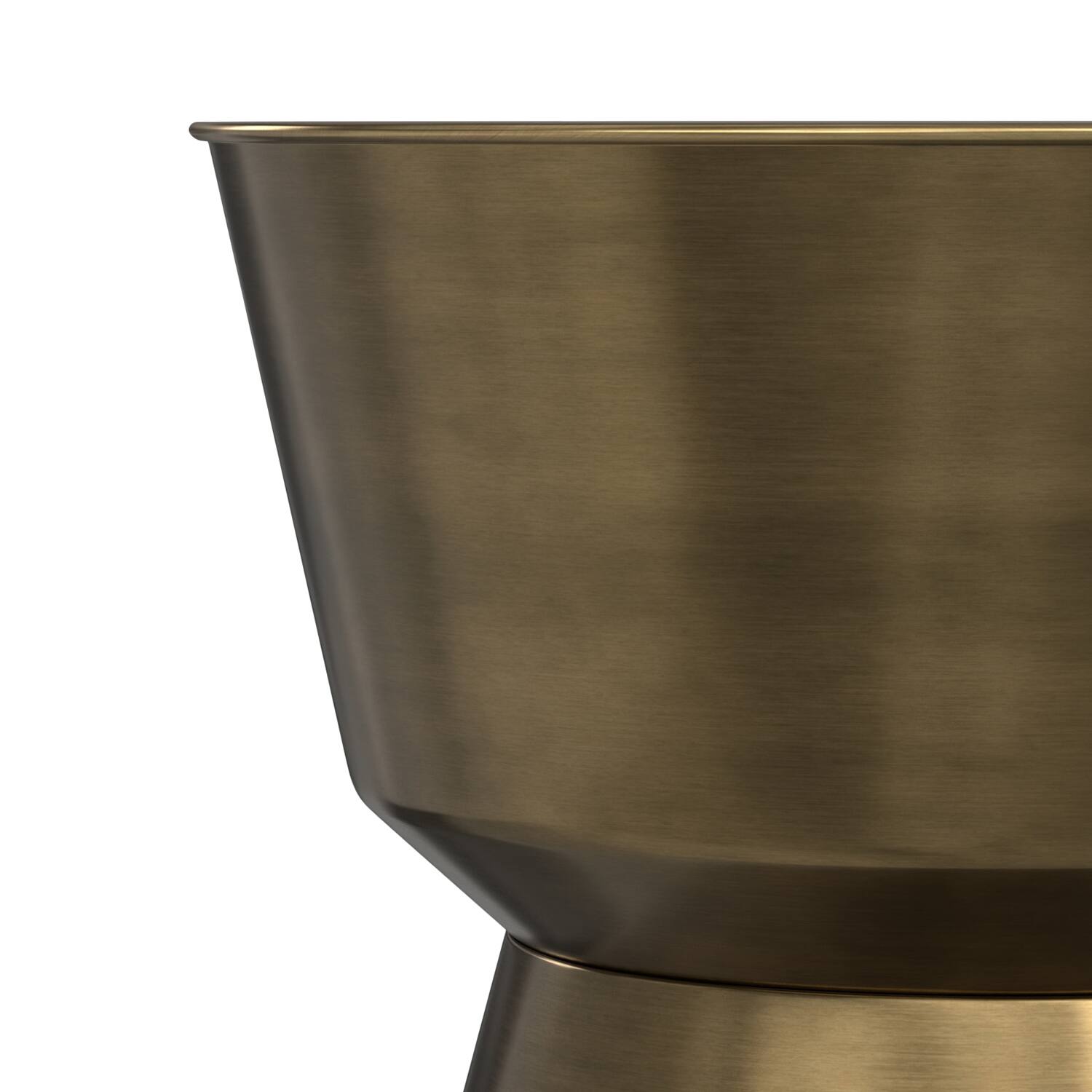 Alt View 7. Simpli Home - Allegra 16 inch Wide Modern Metal Side Table in Antique Brass Iron, Assembled - Antique Brass.