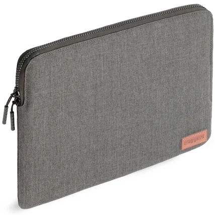 Front. Ruggard - 14" MacBook Pro Laptop Sleeve, Fits Most 14" Laptops, Padded Interior, Water-Resistant Nylon, Easy-Grip Zipper Pulls - Grey.