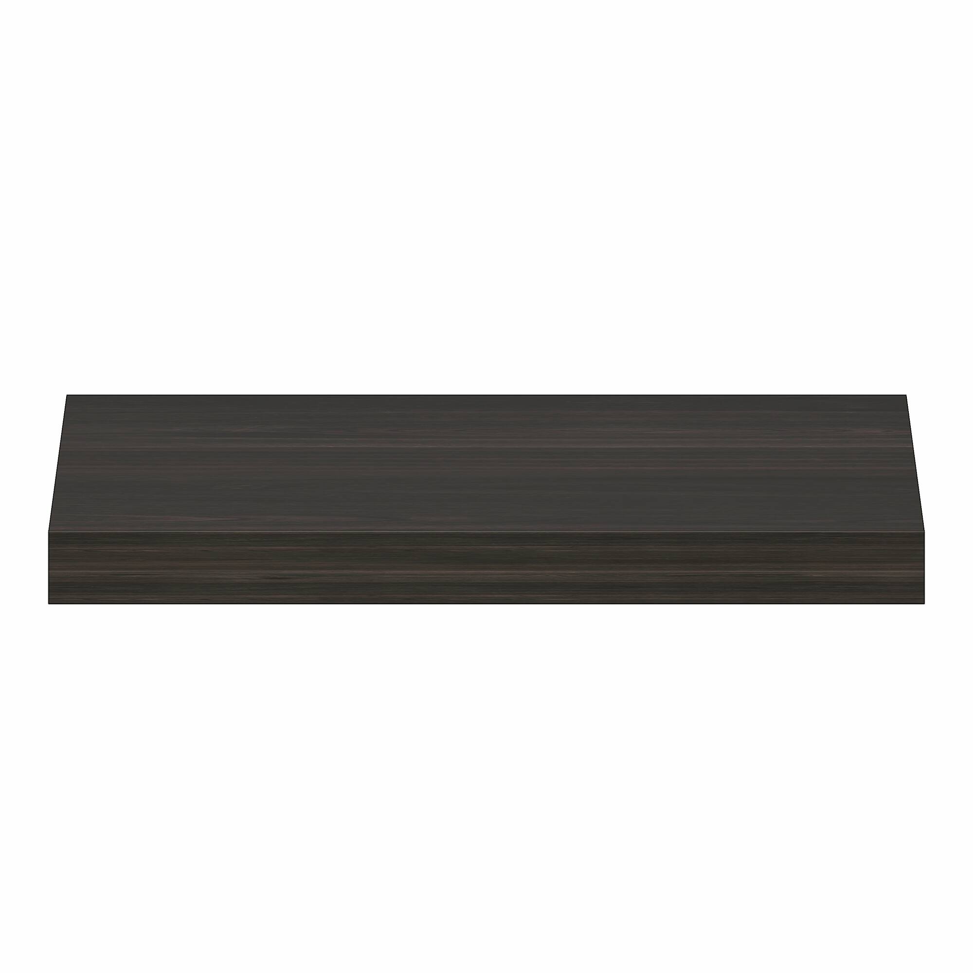 Alt View 4. Furinno - TANNA Floating Shelves for Wall, 9 x 24 Wall Shelf, Thick Shelf Wall Mounted Floating Shelf with Invisible Brackets - Tobacco Oak.