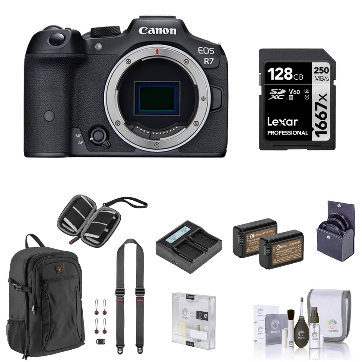 Bundle - Canon - EOS R7 Mirrorless Camera, with Accessory Kit