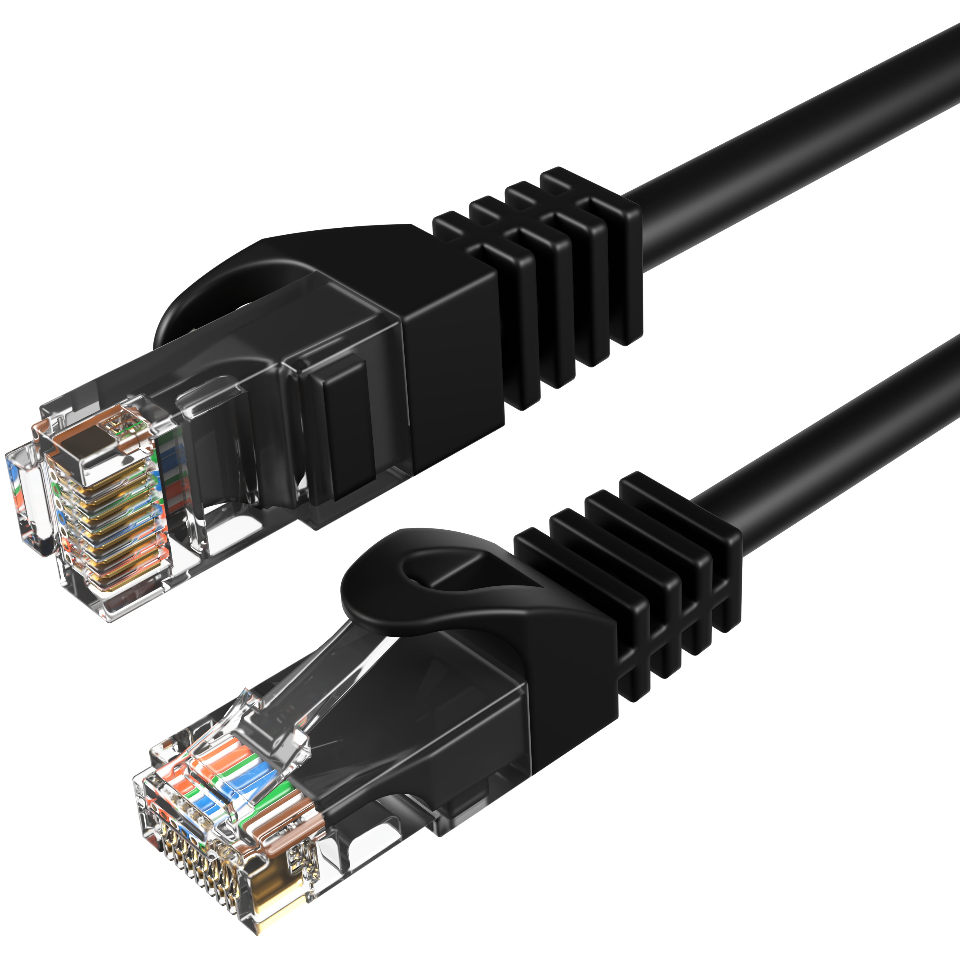 Alt View 2. Cables Direct Online - 10 Pack Cat5e Ethernet Patch Cable 10 ft RJ45 Snagless Design 350MHz 1Gbps LAN Network Cord - Black.